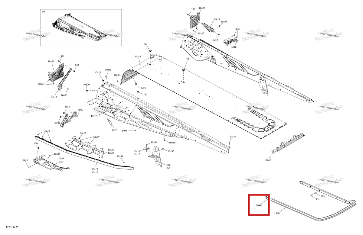 Деталь 520001612 на схеме узла 2027 Ski-Doo BACKCOUNTRY - X-RS - 850 E-TEC - UZVV - Circuit Yellow - 16X154X2.0P Track Frame - System - Rear Section