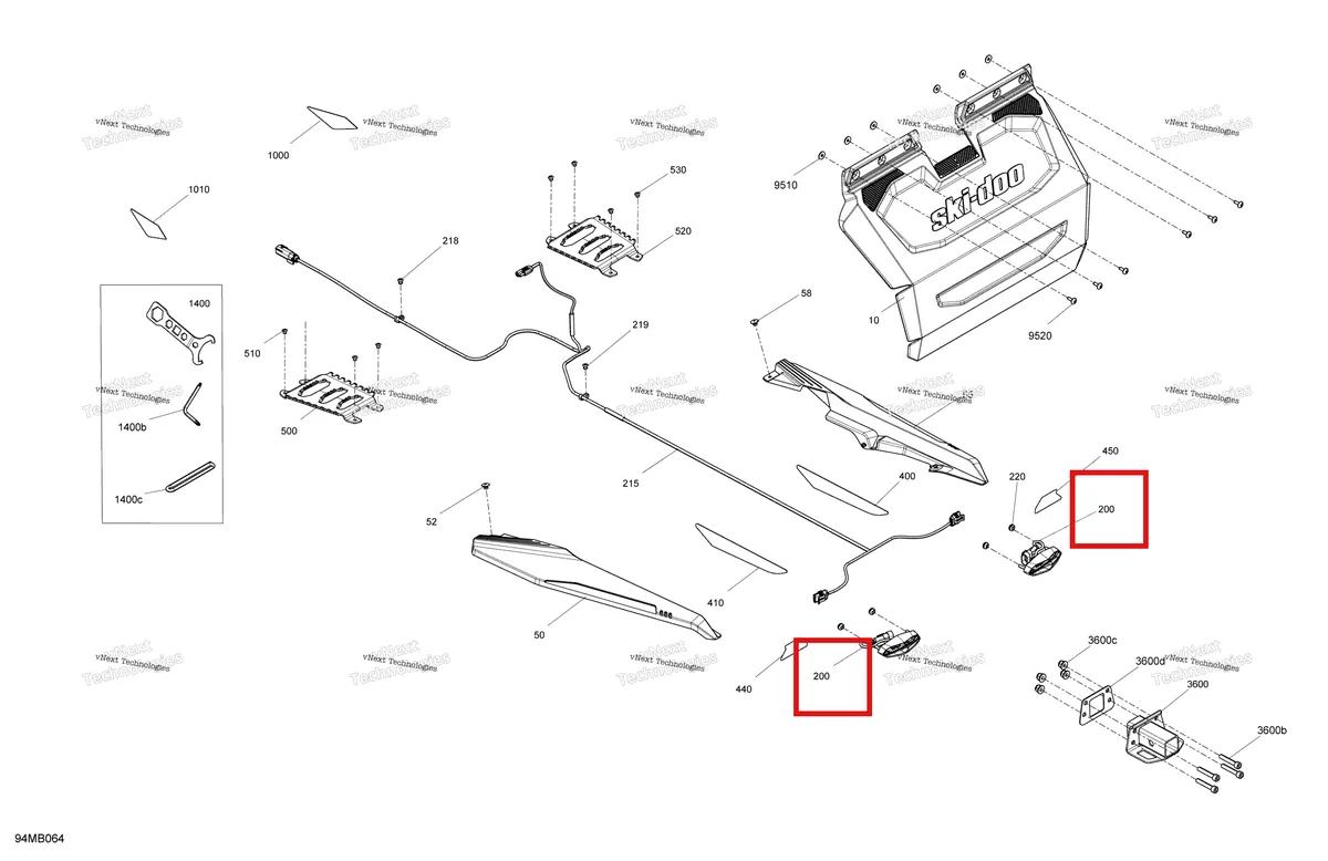 Деталь 520001738 на схеме узла 2022 Ski-Doo EXPEDITION SE 600R E-TEC Miscellaneous - Utilities