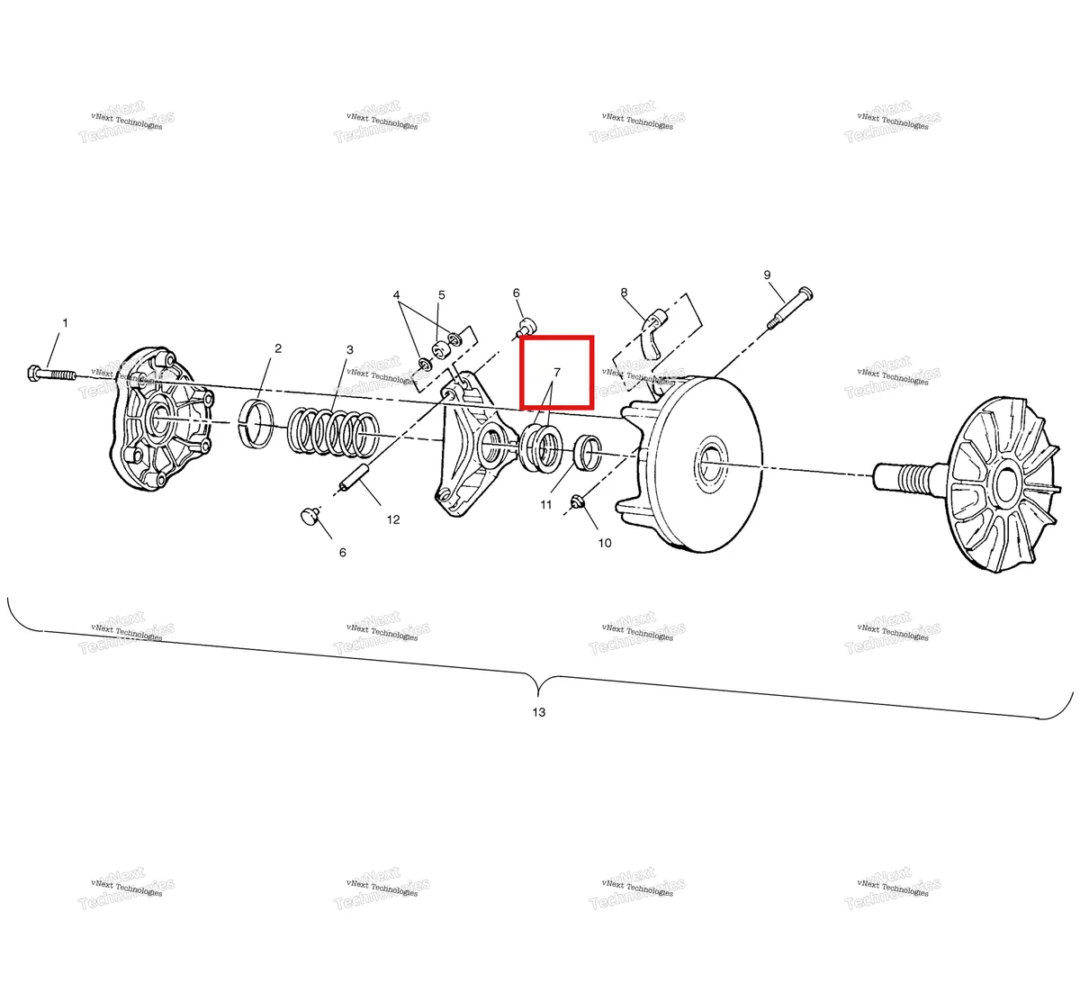 Деталь 5210754 на схеме узла Drive Clutch