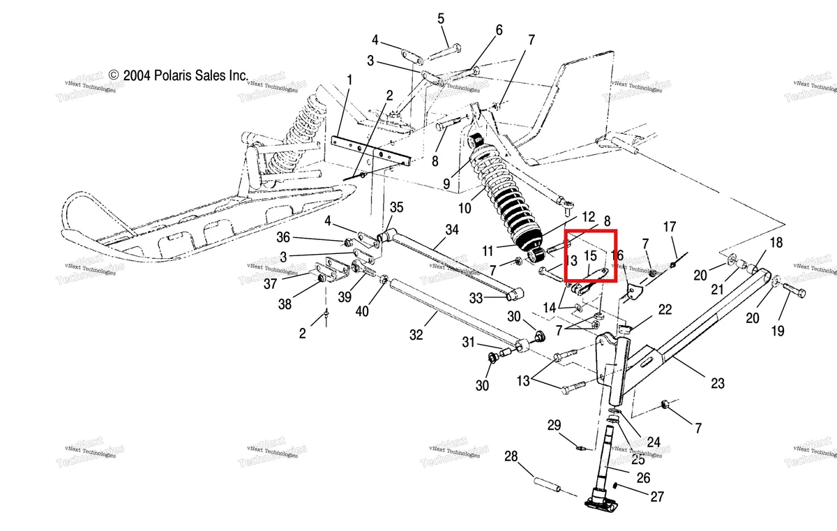 Деталь 5220326-385 (STEERING рычаг CLD SLV Polaris Widetrak LX (2006) (5220326-385)) на схеме узла Front Suspension /Be