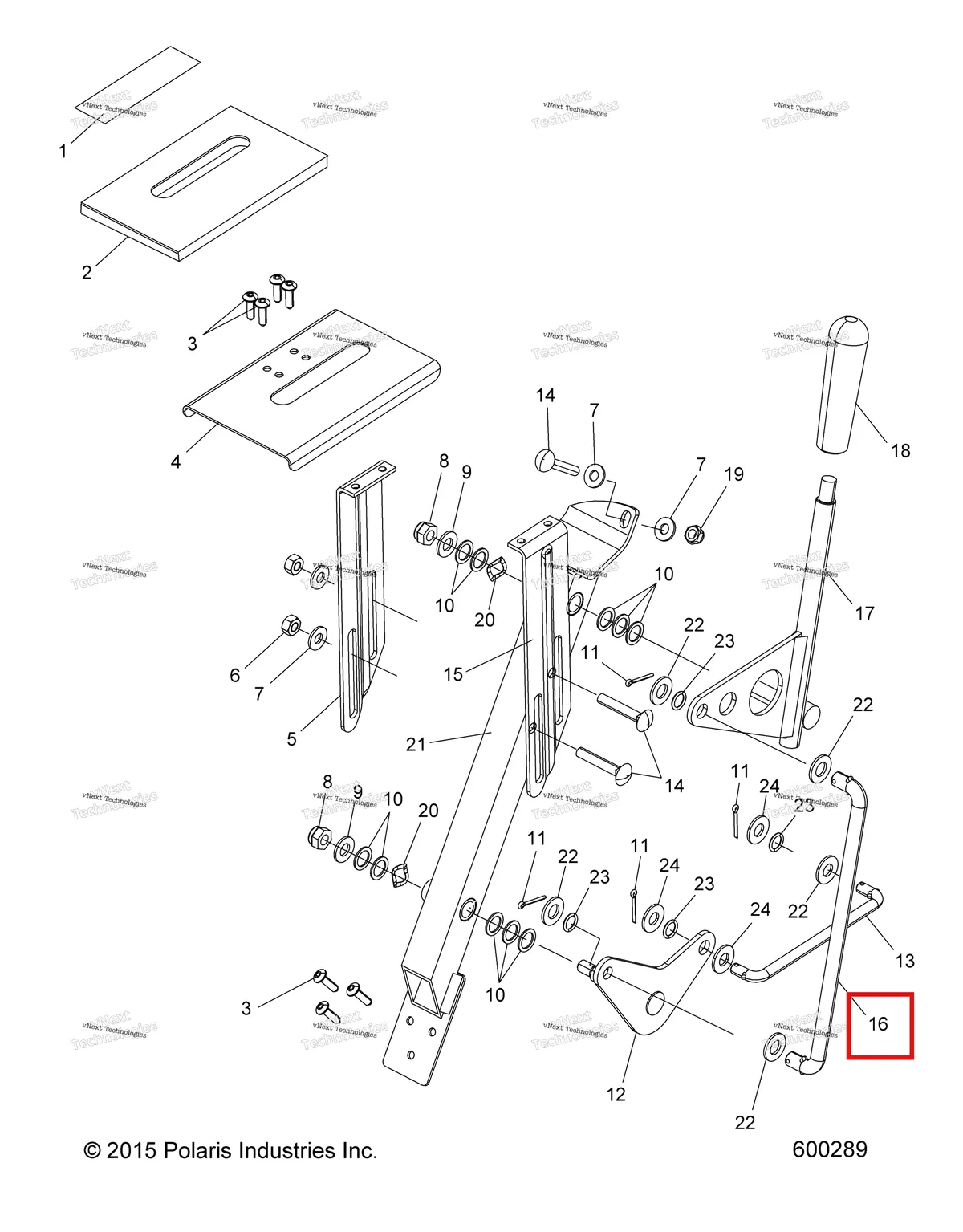 Деталь 5224769 (Тяга UP тяга Polaris Widetrak LX (2006) (5224769)) на схеме узла Drive Train, Shift Linkage