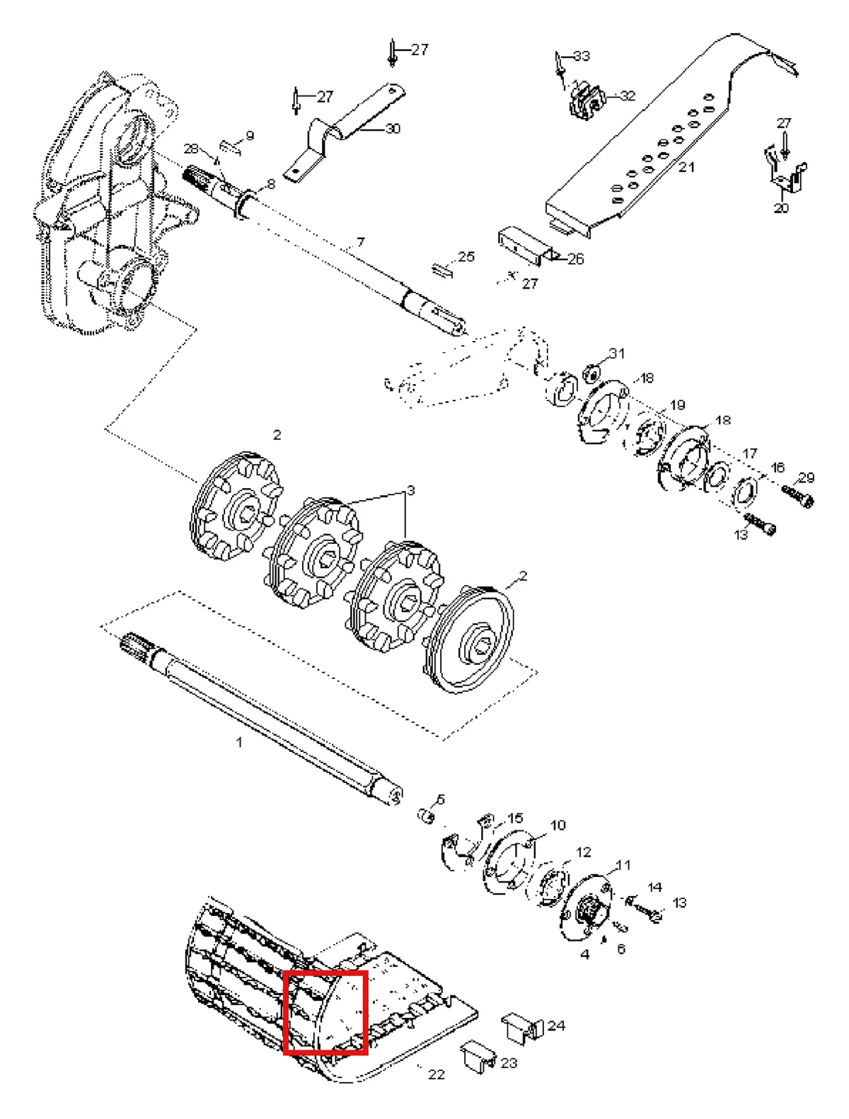 Деталь 5241707 (Деталь Drive Axle) на схеме узла 05- Drive Axle