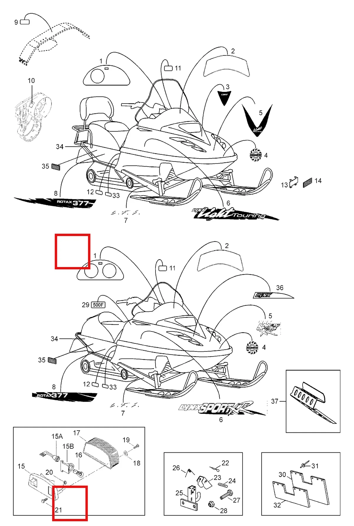 Деталь 5243293 (Деталь Decal For Frame R.h.) на схеме узла 09- Equipment