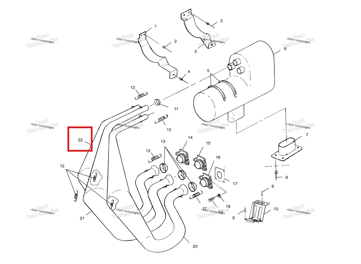 Деталь 5243875 на схеме узла Exhaust