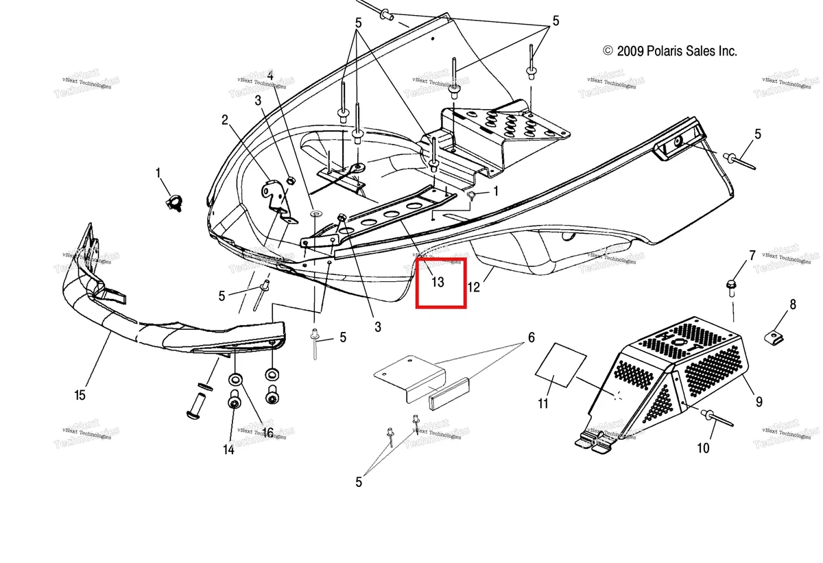 Деталь 5244079 на схеме узла Body, Front Bumper & Nosepan