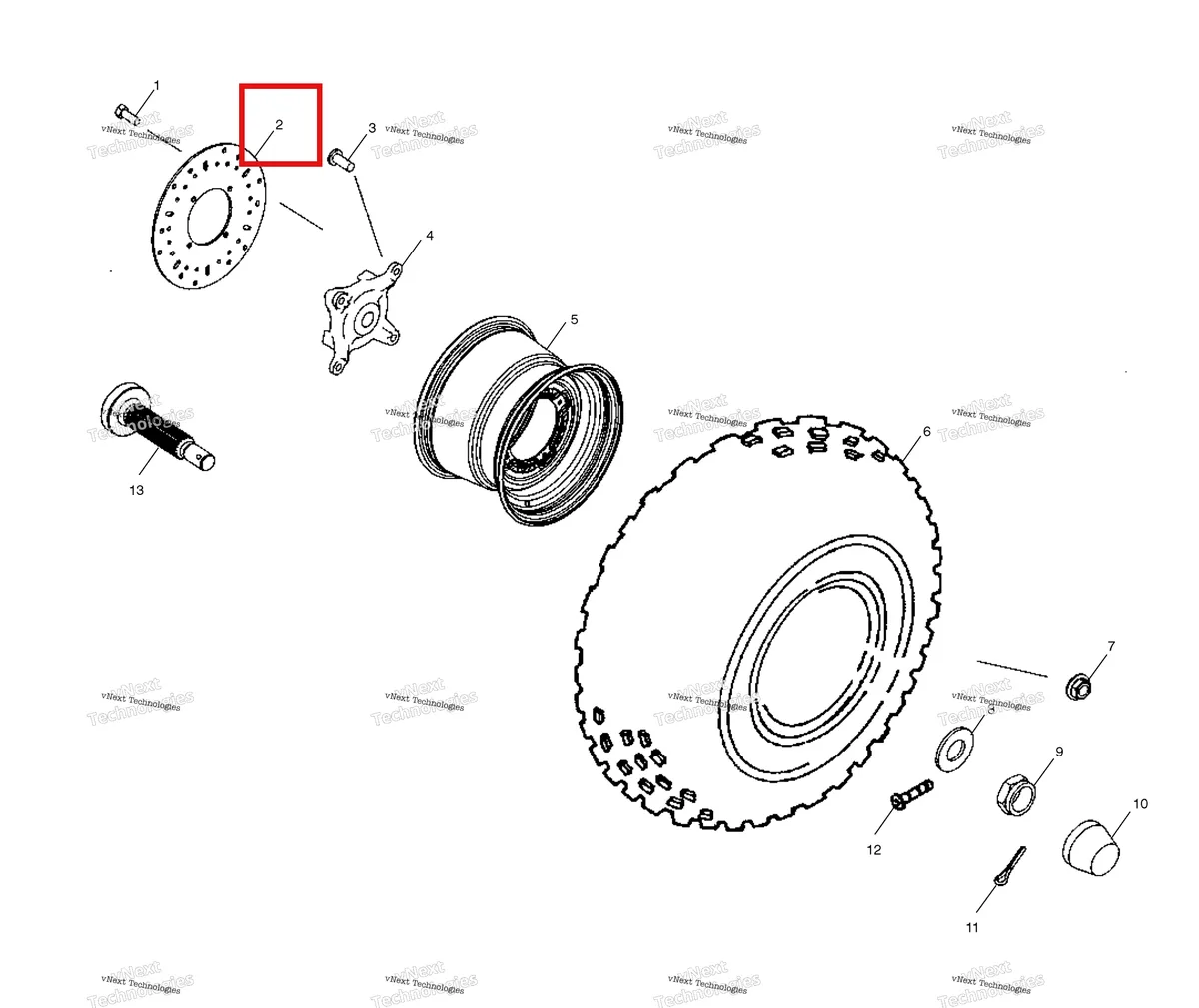 Деталь 5244314 на схеме узла Front Wheel