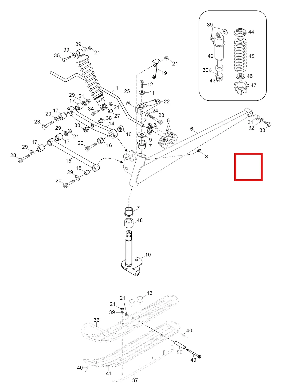 Деталь 5244590 (Деталь Swing Arm, R.h. Blue) на схеме узла 08- Front Suspension