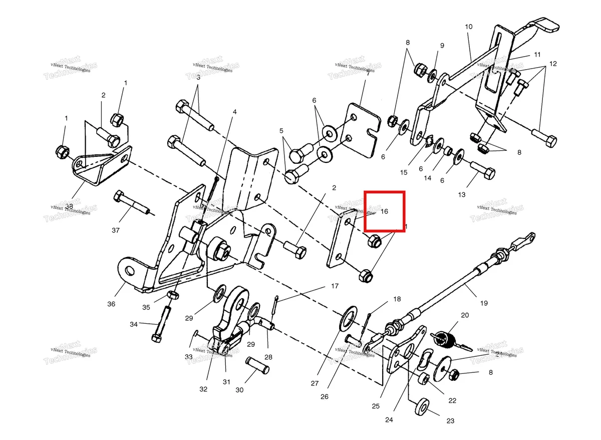 Деталь 5244592 (Деталь Lower Arm Blue) на схеме узла Park Lock