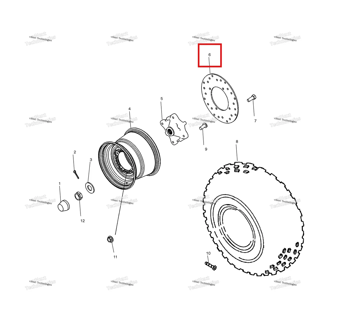 Деталь 5244635 на схеме узла Rear Wheel Drive