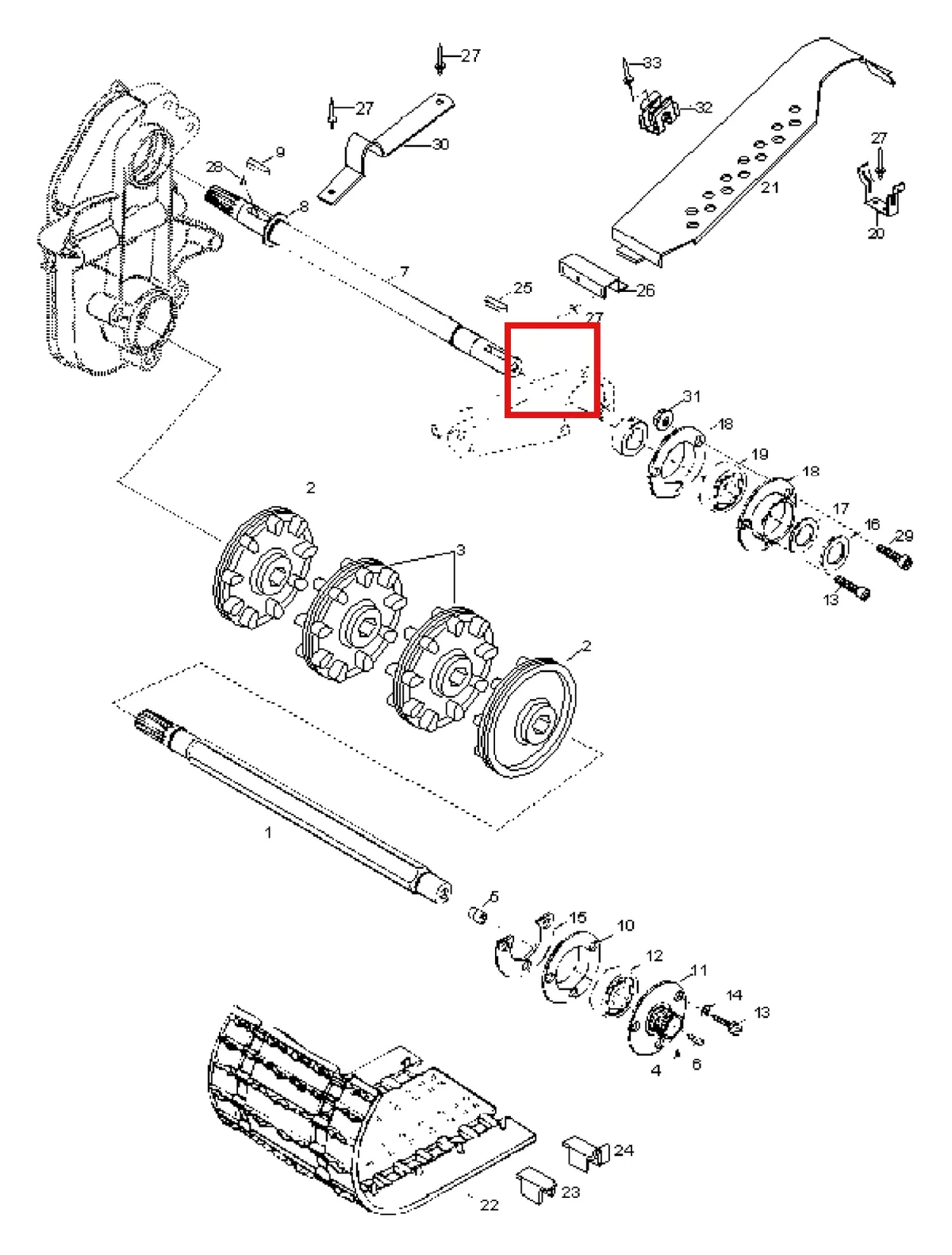 Деталь 5244640 (Промежуточный вал) на схеме узла 05- Drive Axle