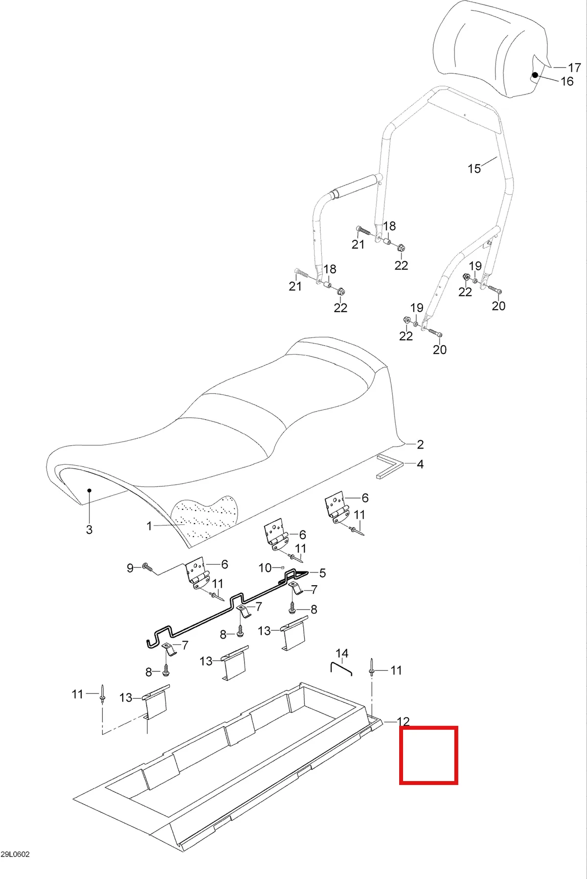 Деталь 5245337 (Деталь Locking Shaft) на схеме узла 09- Seat