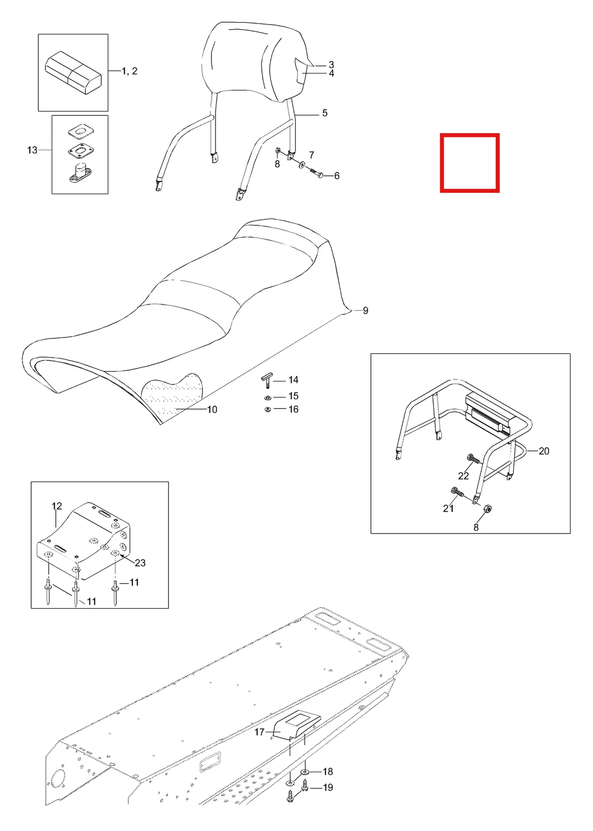 Деталь 5245709 (Спинка) на схеме узла 09- Body
