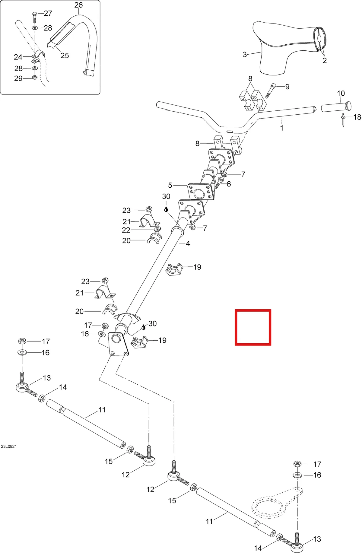 Деталь 5245963 (Деталь Steering Pale) на схеме узла 07- Steering System