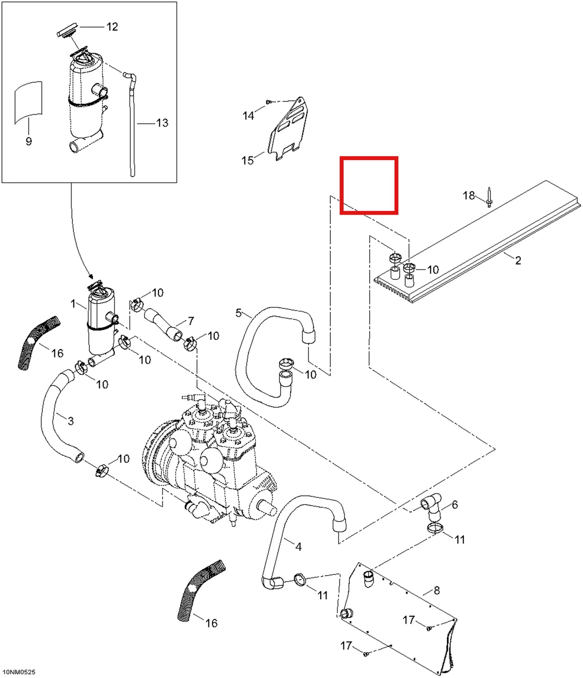 Деталь 5246130 (Радиатор) на схеме узла 01- Cooling System