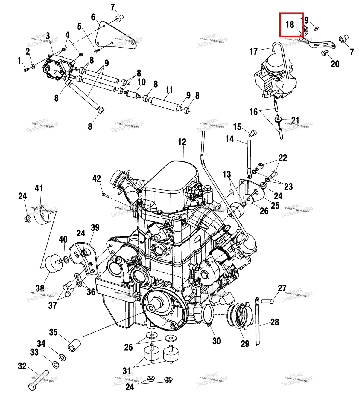Деталь 5246647 на схеме узла Engine Mounting