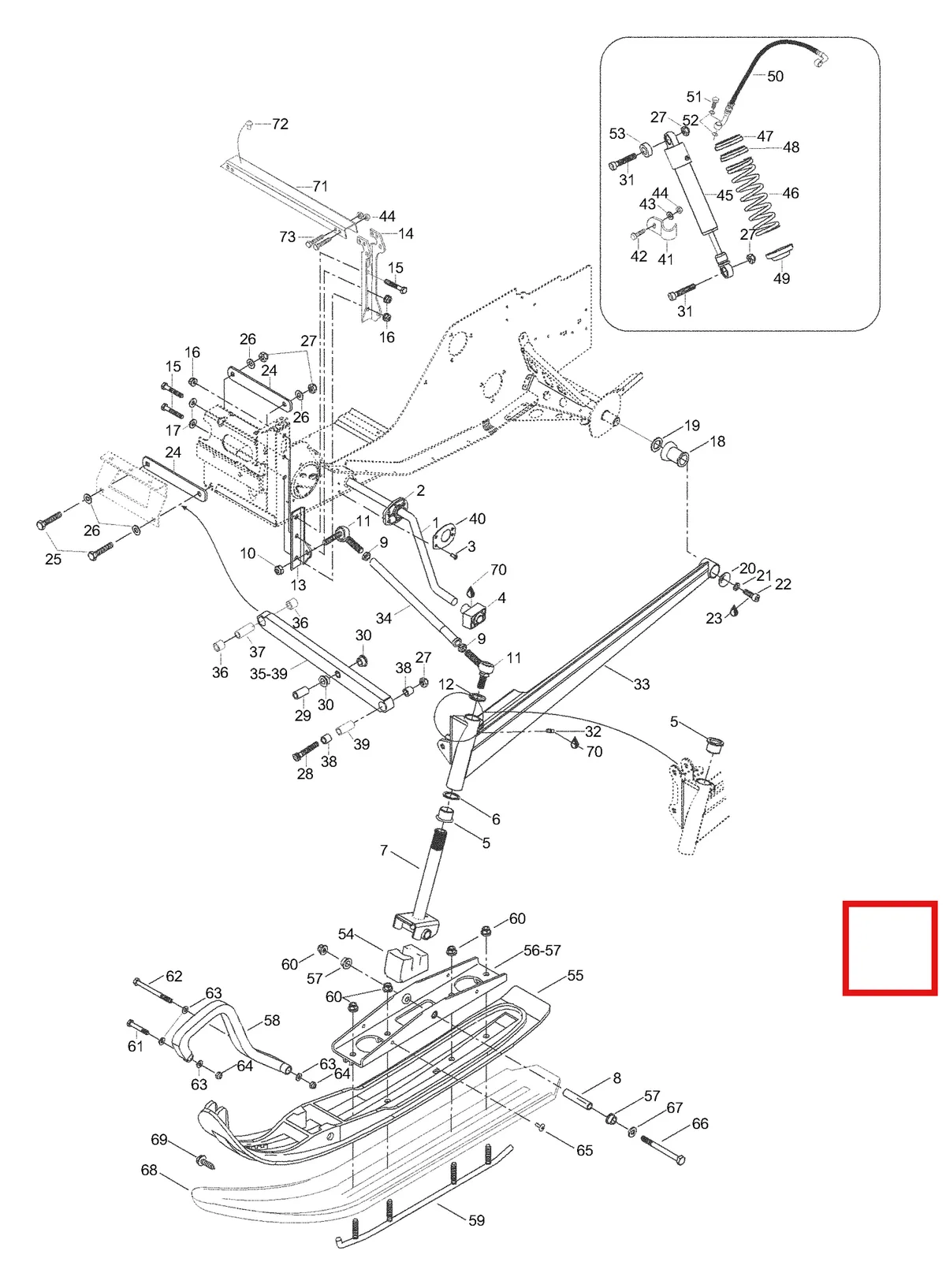 Деталь 5246684 (Деталь Swing Arm, L.h. Red) на схеме узла 08- Front Suspension
