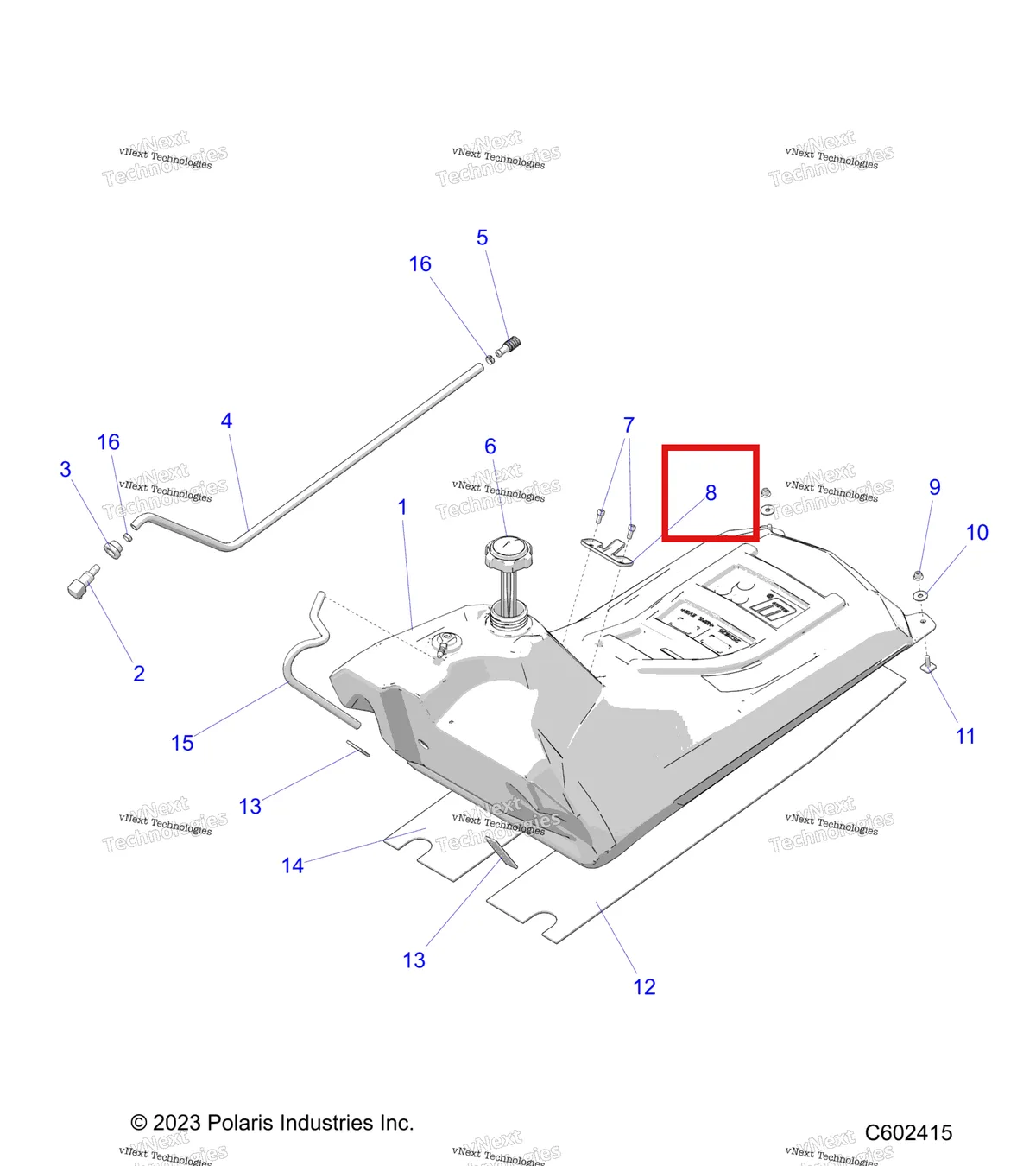 Деталь 5247431 (Деталь Decal, Swing Arm L.h.) на схеме узла Fuel System, Fuel Tank Asm
