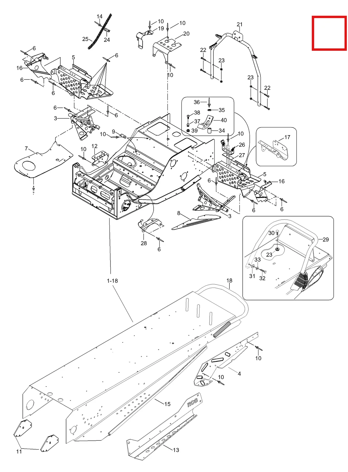 Деталь 5247856 (Деталь Handle Steering Supp.) на схеме узла 09- Frame