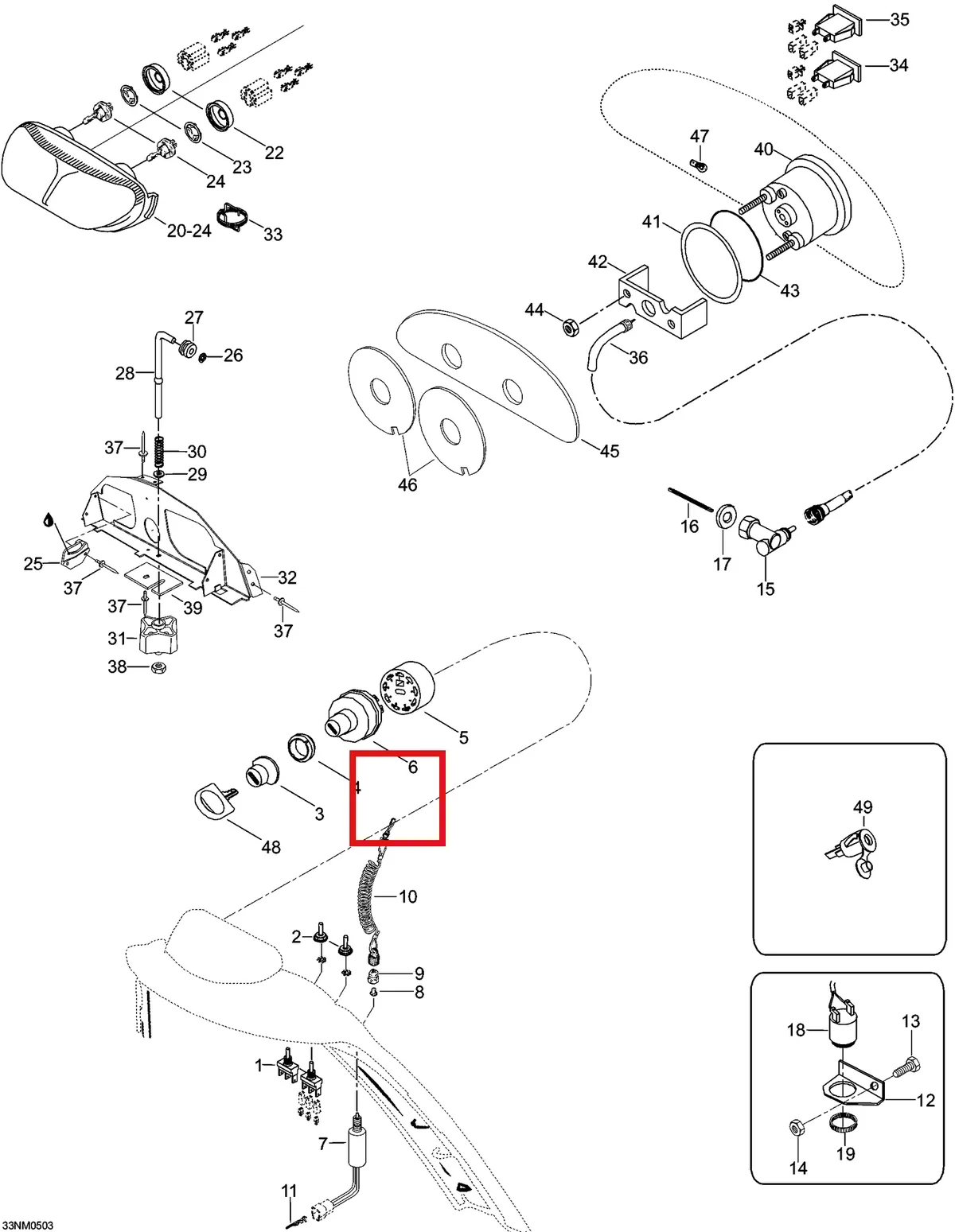 Деталь 5248092 (Держатель) на схеме узла 10- Electrical System