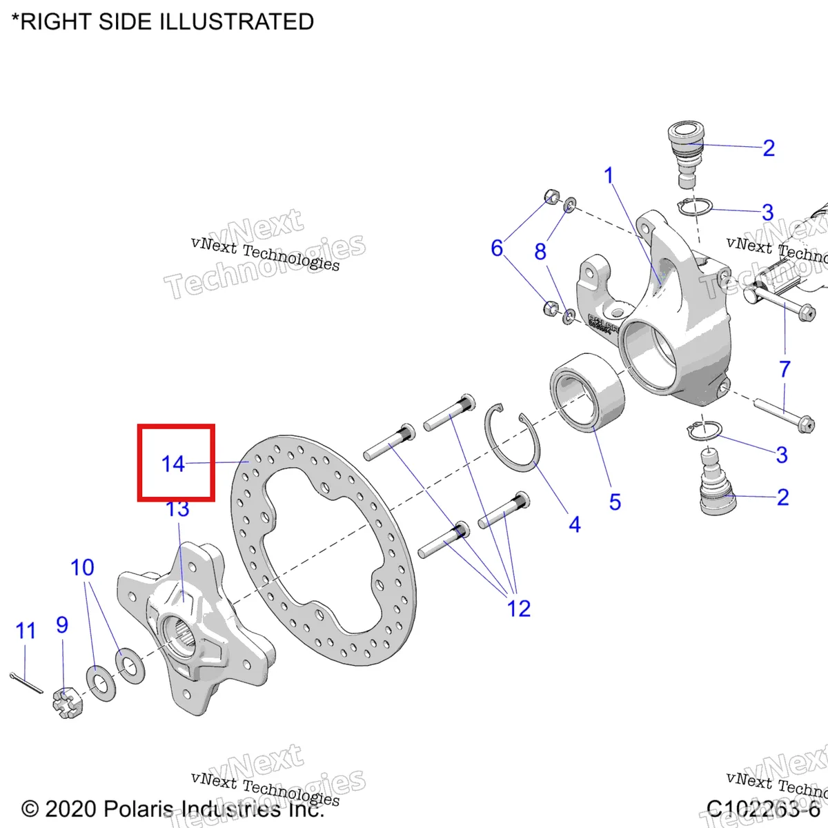 Деталь 5250205 на схеме узла 2026 Polaris SCRAMBLER 850 48