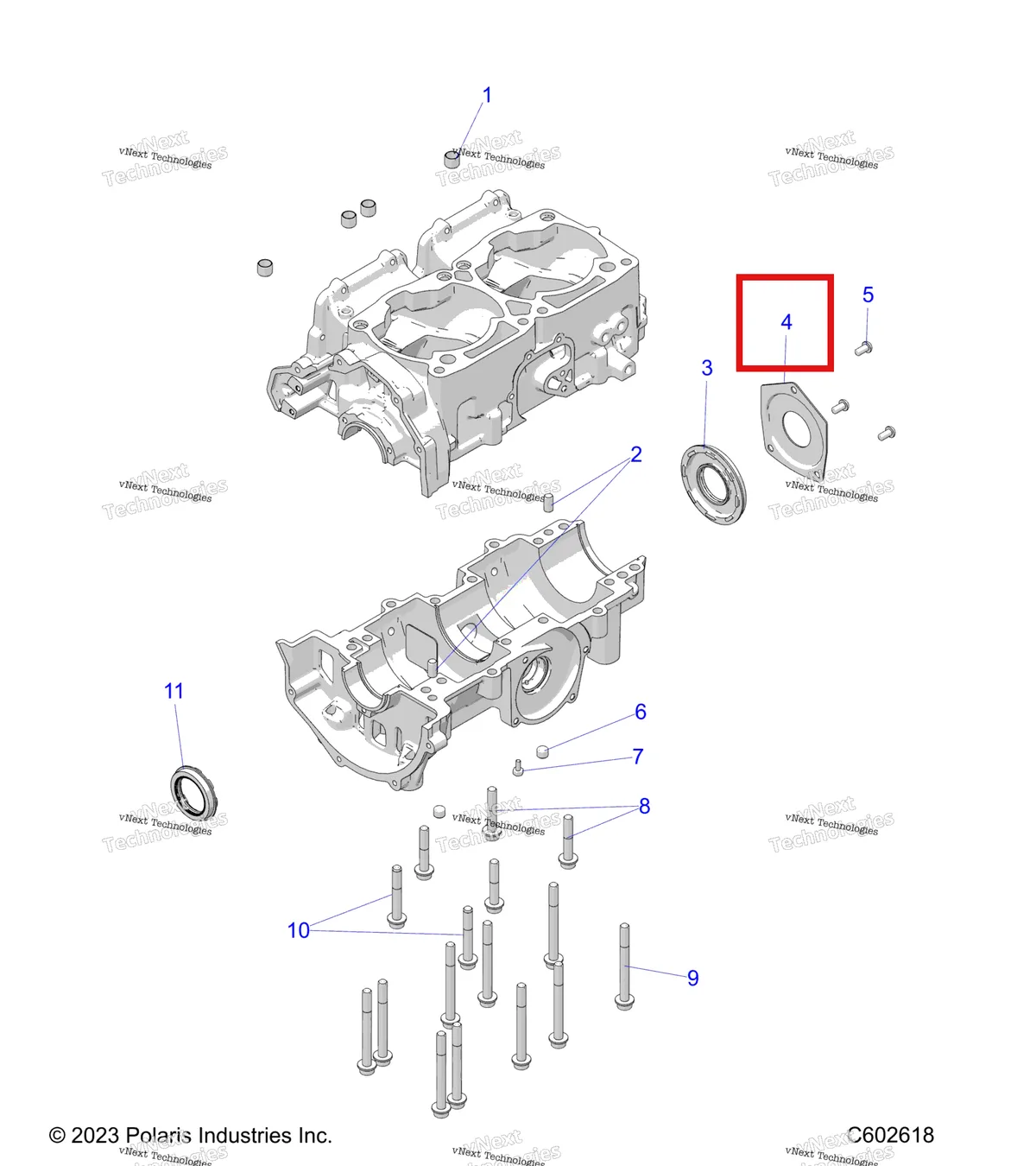 Деталь 5251374 на схеме узла Engine, Crankcase