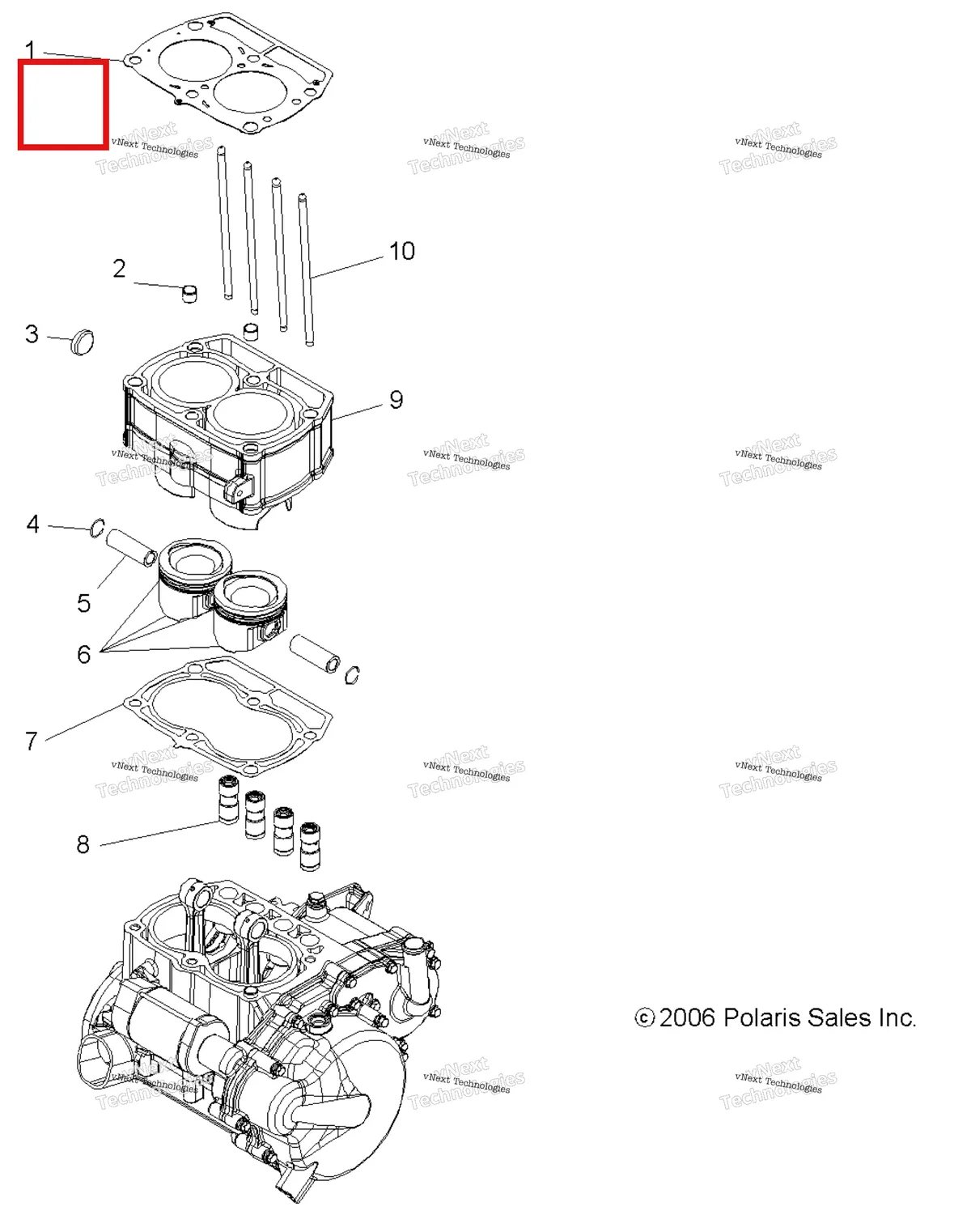 Деталь 5254357 на схеме узла Engine, Piston & Cylinder