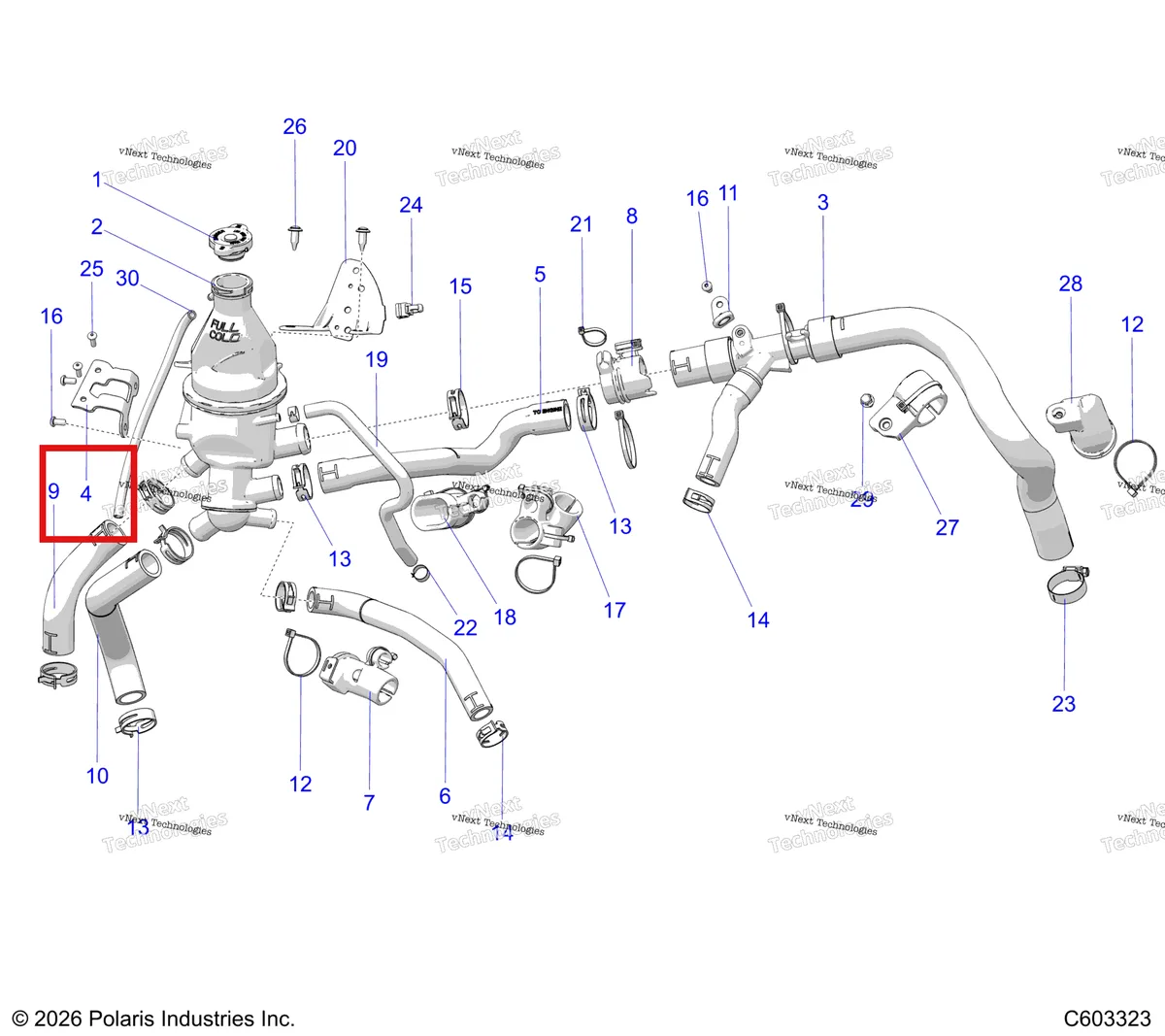 Деталь 5264108 на схеме узла Engine, Cooling S27tfh9b