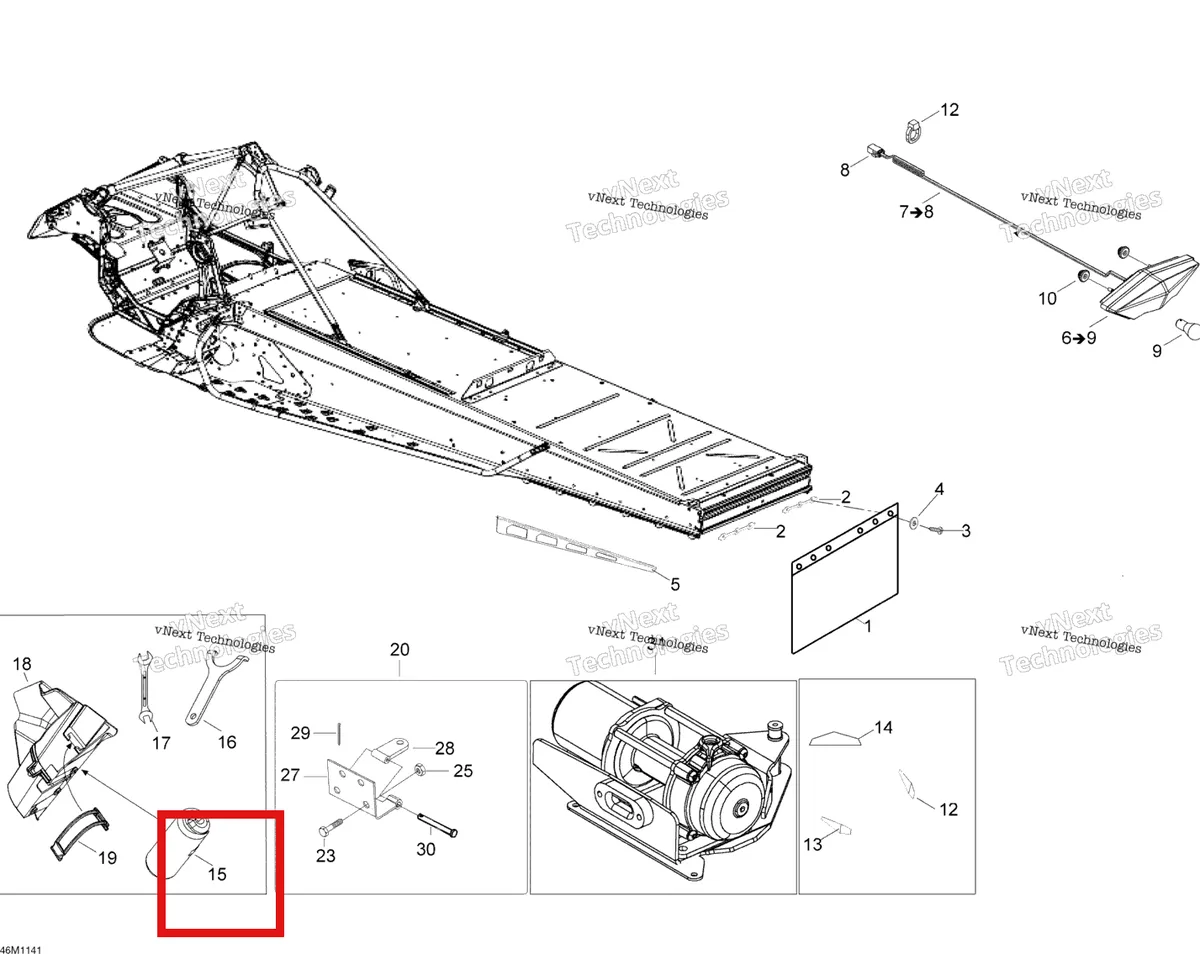 Деталь 529000045 на схеме узла 2011 Ski-Doo Expedition SE 600HOETEC XU Utilities