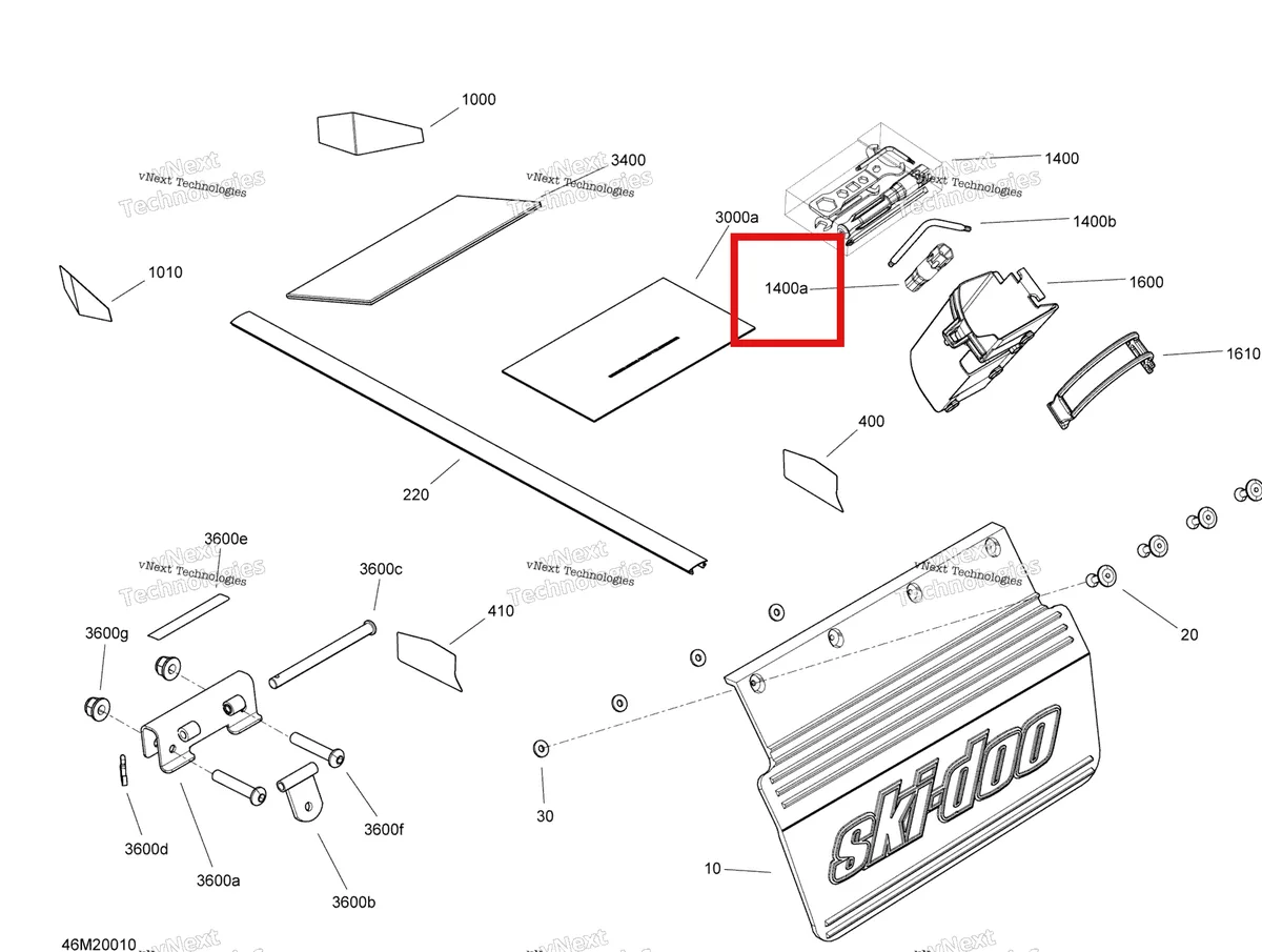 Деталь 529000046 (Деталь Socket Wrench (16/21mm)) на схеме узла 2020 Ski-Doo EXPEDITION SPORT 550F Utilities