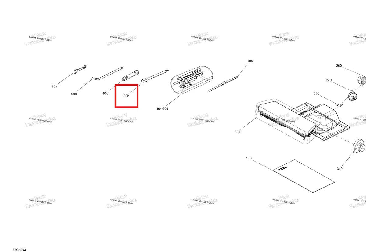 Деталь 529000072 на схеме узла 2018 Can-Am MAVERICK Mirrors And Tools Maverick