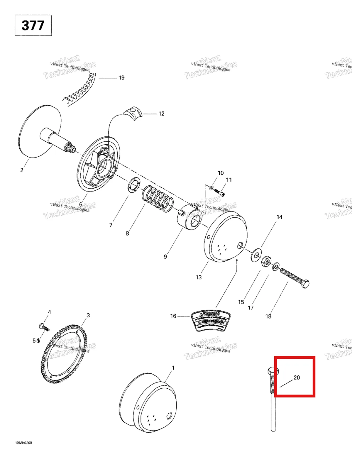 Деталь 529031400 (Деталь Puller Inner Half) на схеме узла