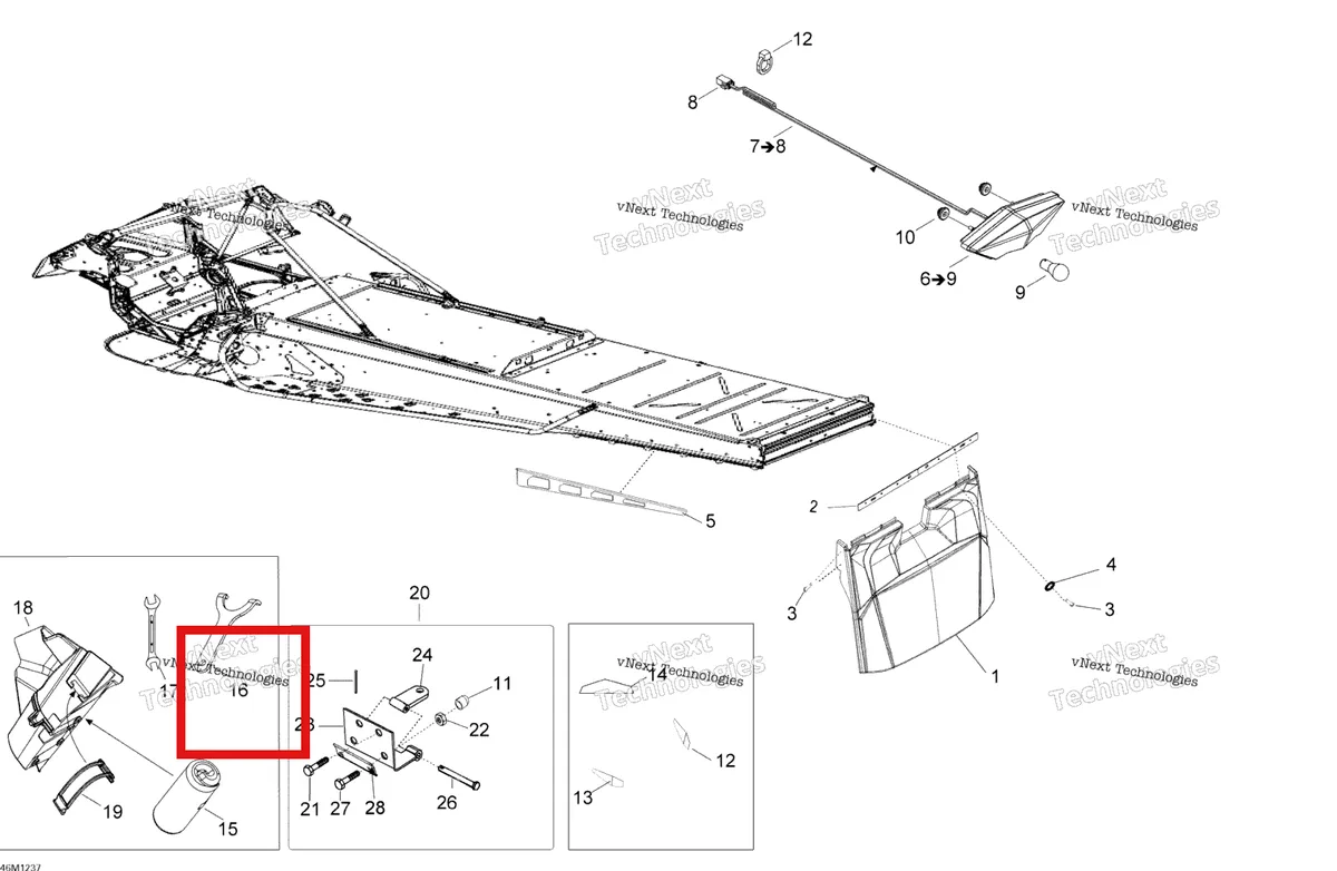 Деталь 529035582 (Деталь Wrench Adjuster) на схеме узла 2012 Ski-Doo Expedition LE 600HOETEC XU Utilities