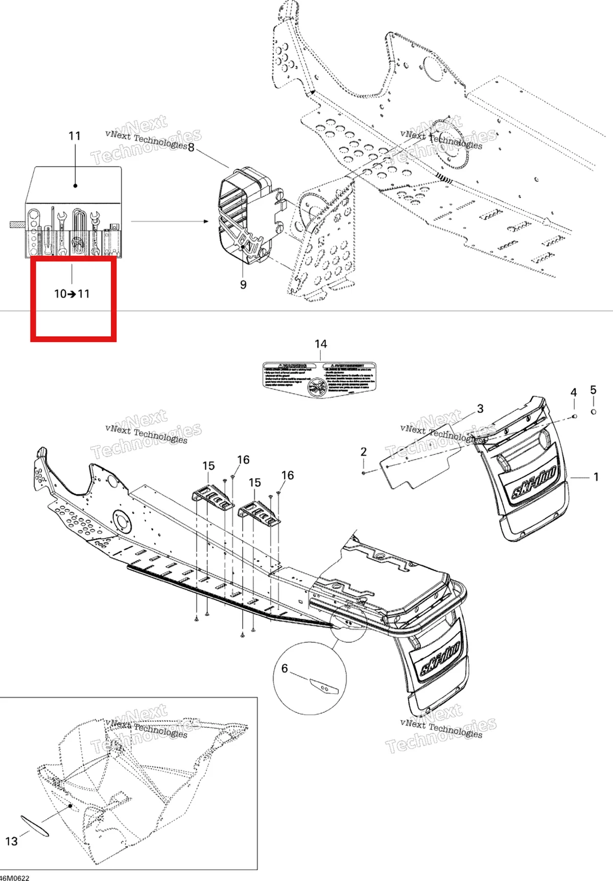 Деталь 529035881 на схеме узла 2006 Ski-Doo Expedition 550F Utilities