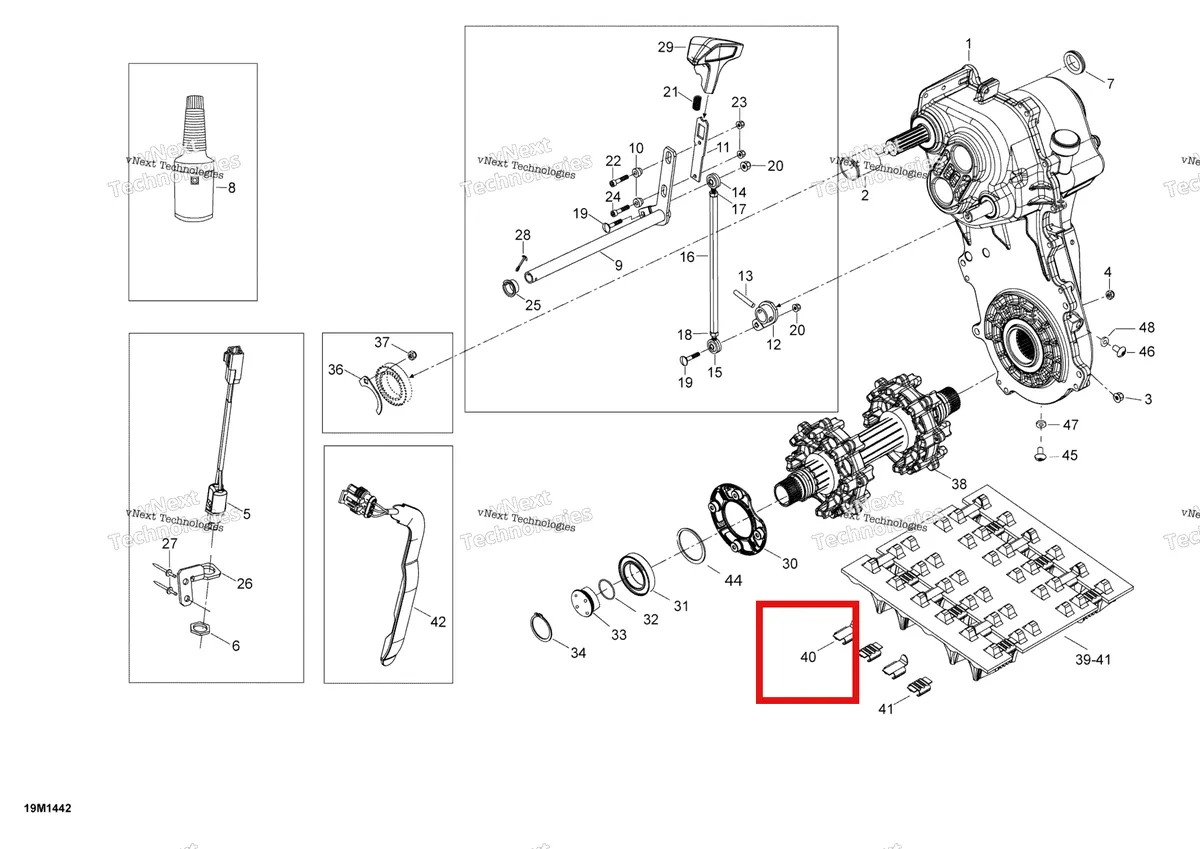 Деталь 5318323 (Направляющая) на схеме узла 2014 Ski-Doo EXPEDITION SE 1200 XU Drive System