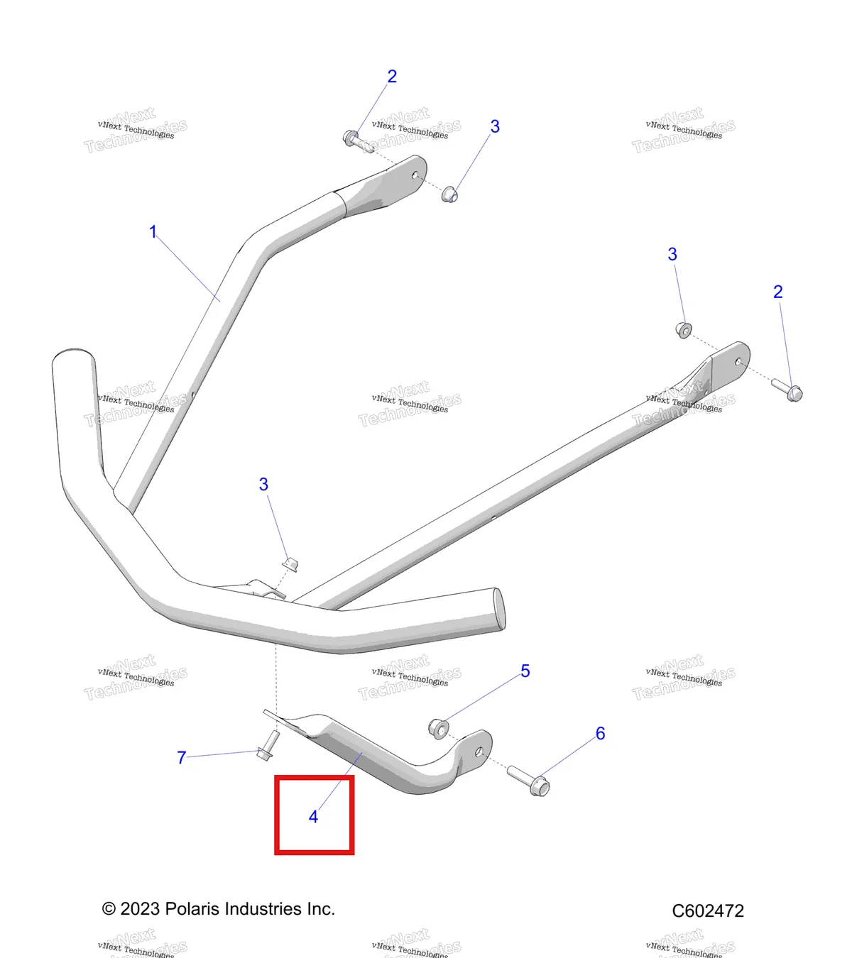 Деталь 5335801 на схеме узла Body, Bumper, Front