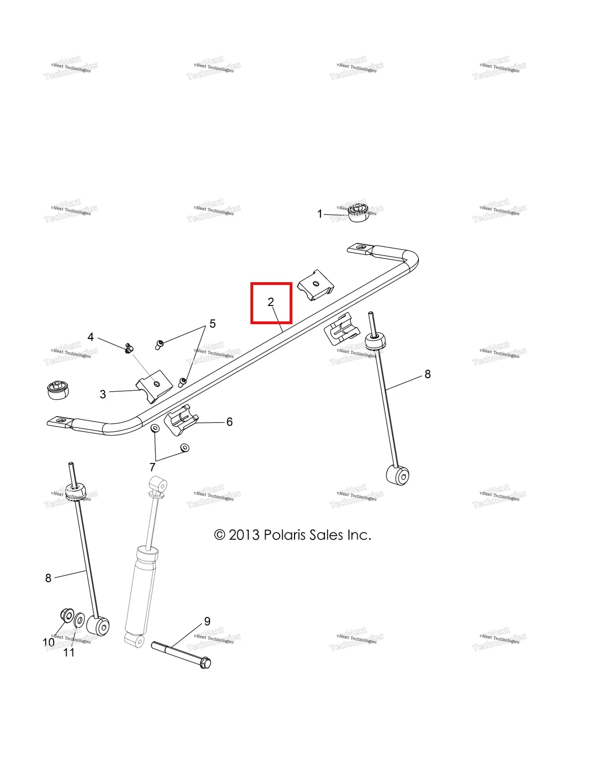 Деталь 5336152-329 на схеме узла Suspension, Stabilizer Bar, Front