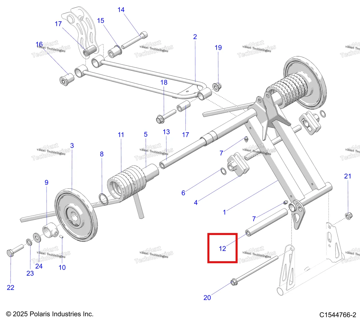 Деталь 5337198 на схеме узла Suspension, Torque Arm, Rear S27tlp8rs
