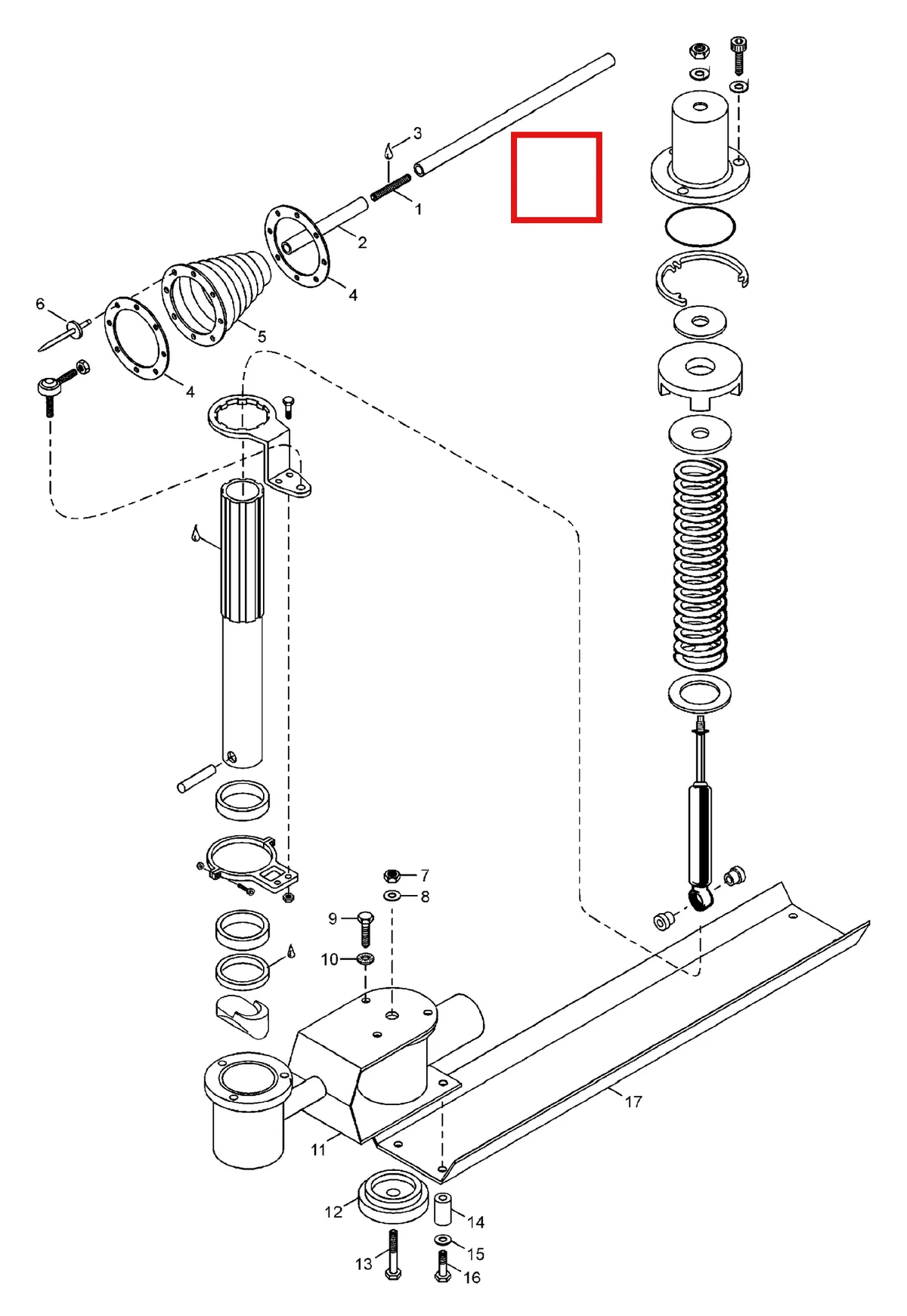 Деталь 5341267 (Деталь Slider Weld.) на схеме узла 11- MS-Kit