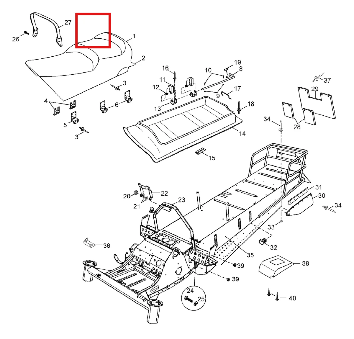 Деталь 5341468 (Деталь Strap For Seat) на схеме узла 09- Frame
