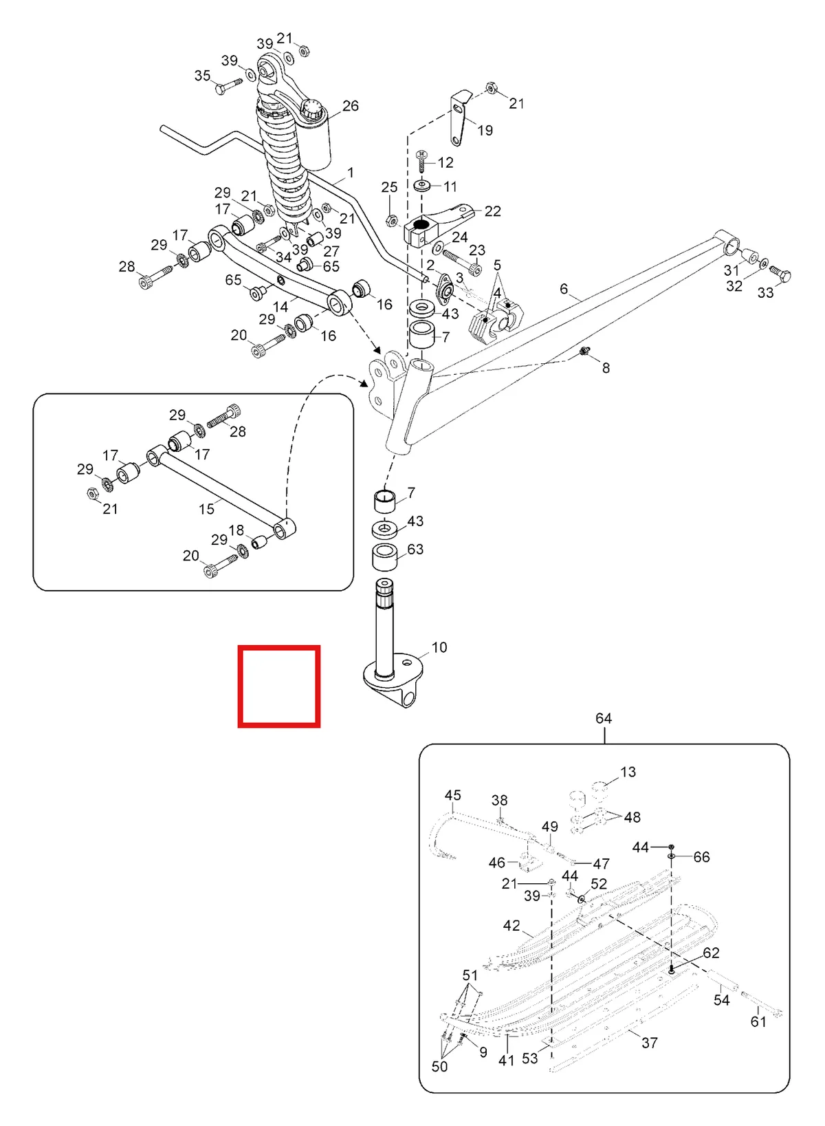 Деталь 5342022 (Деталь Lower Arm, Red) на схеме узла 08- Front Suspension