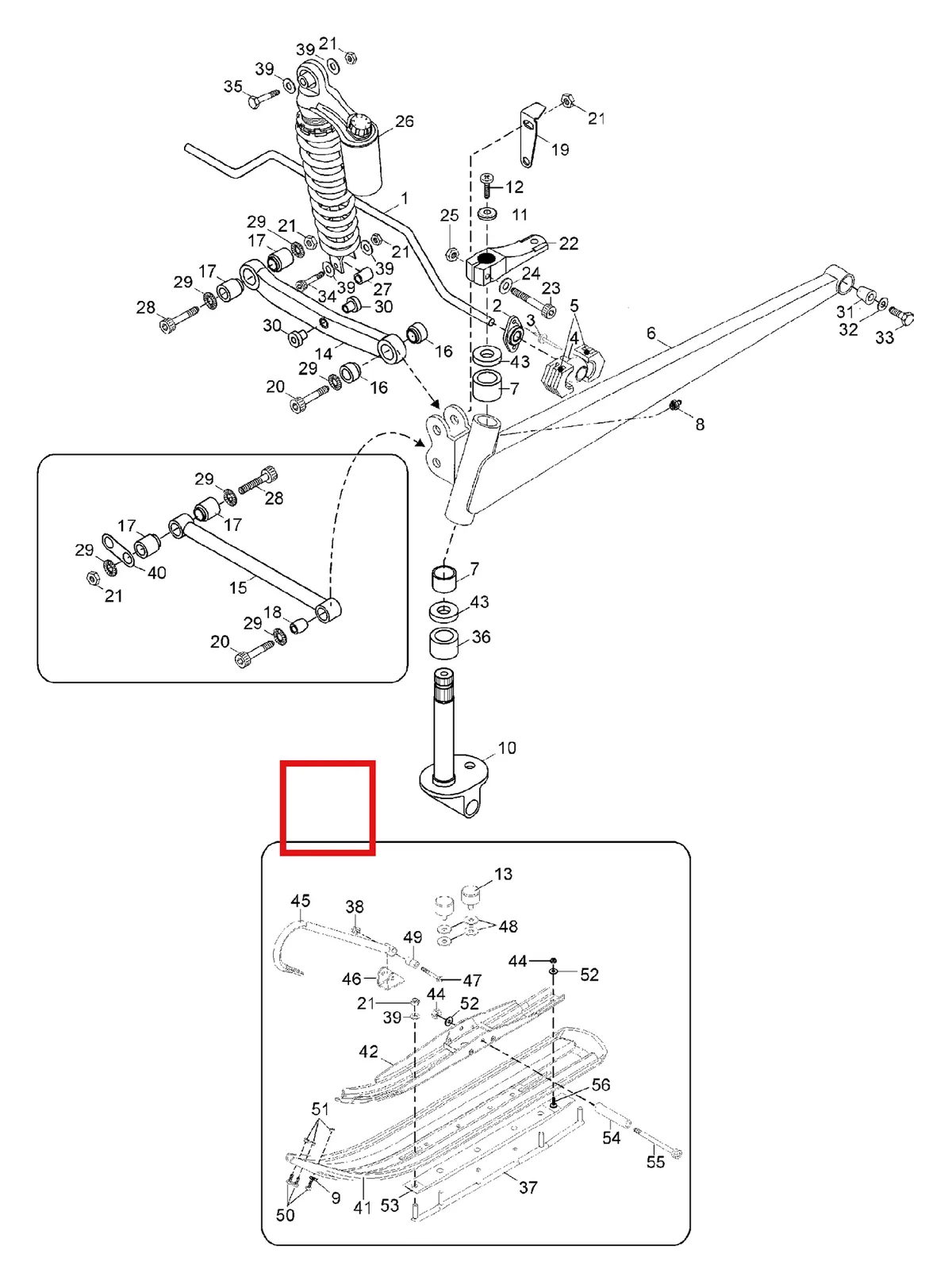 Деталь 5342026 (Деталь Lower Arm, Yellow) на схеме узла 08- Front Suspension