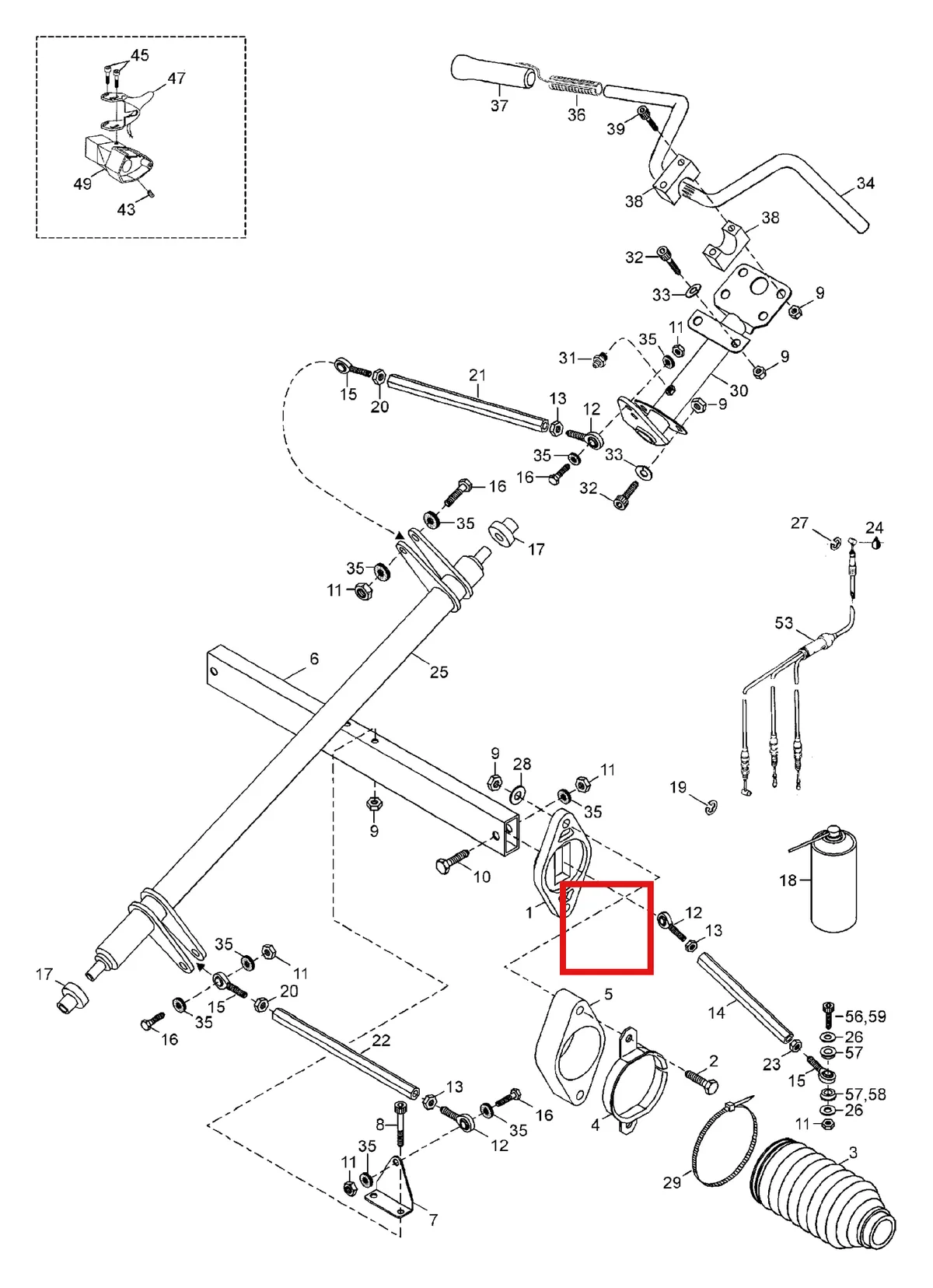 Деталь 5343040 (Главная Пробка) на схеме узла 07- Steering