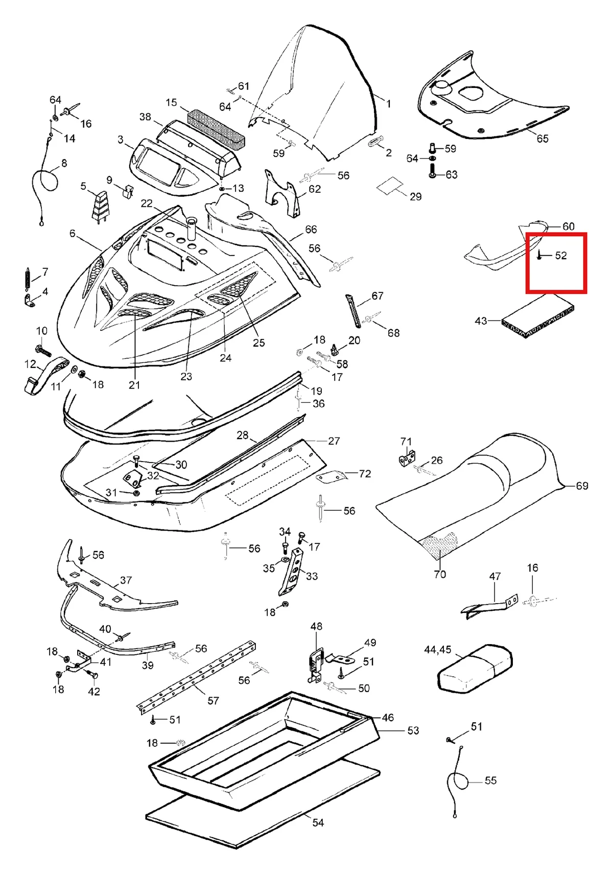 Деталь 5343227 (Деталь Heat Protector) на схеме узла 09- Hood