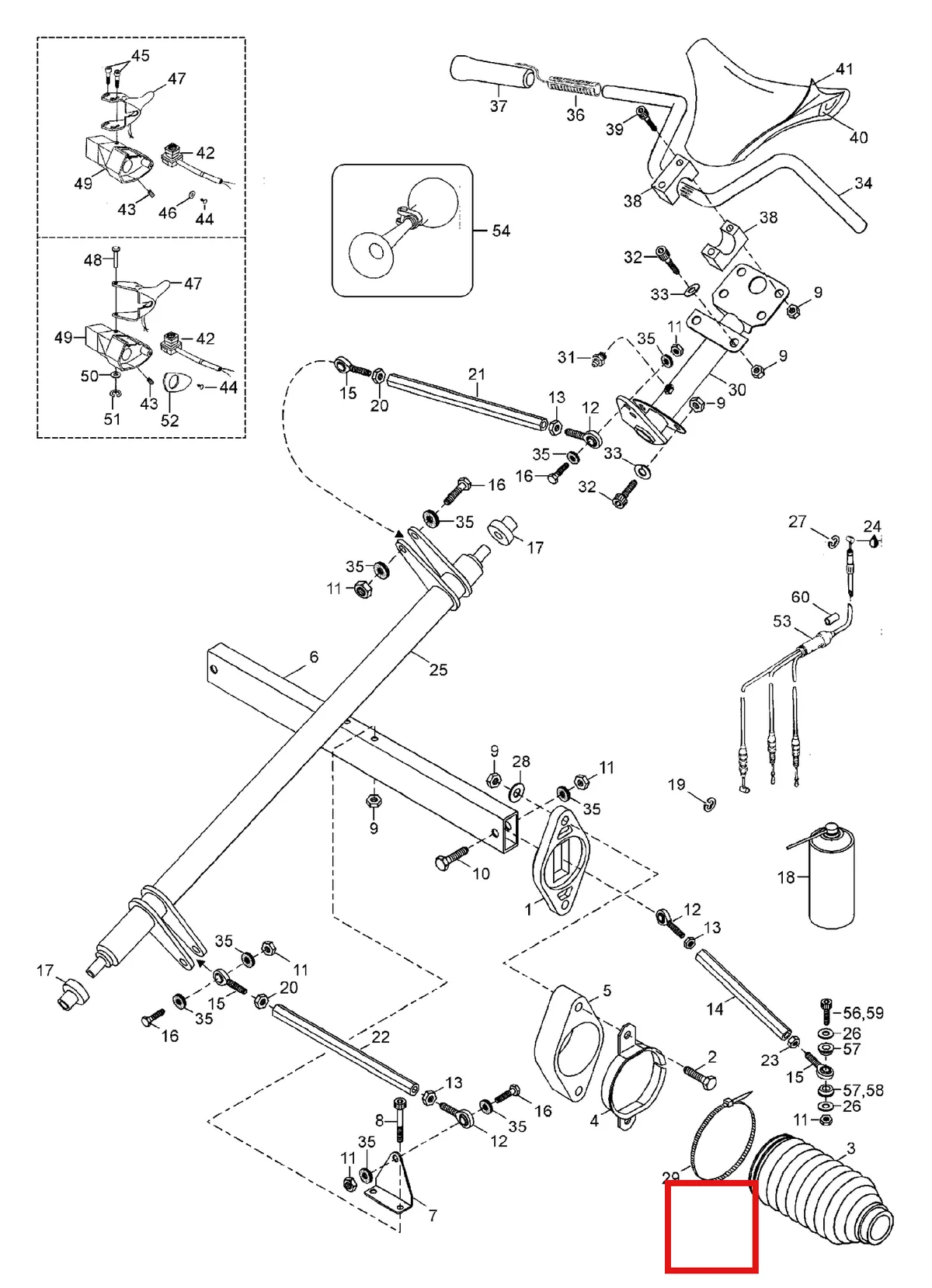 Деталь 5343486 (Подшипник) на схеме узла 07- Steering