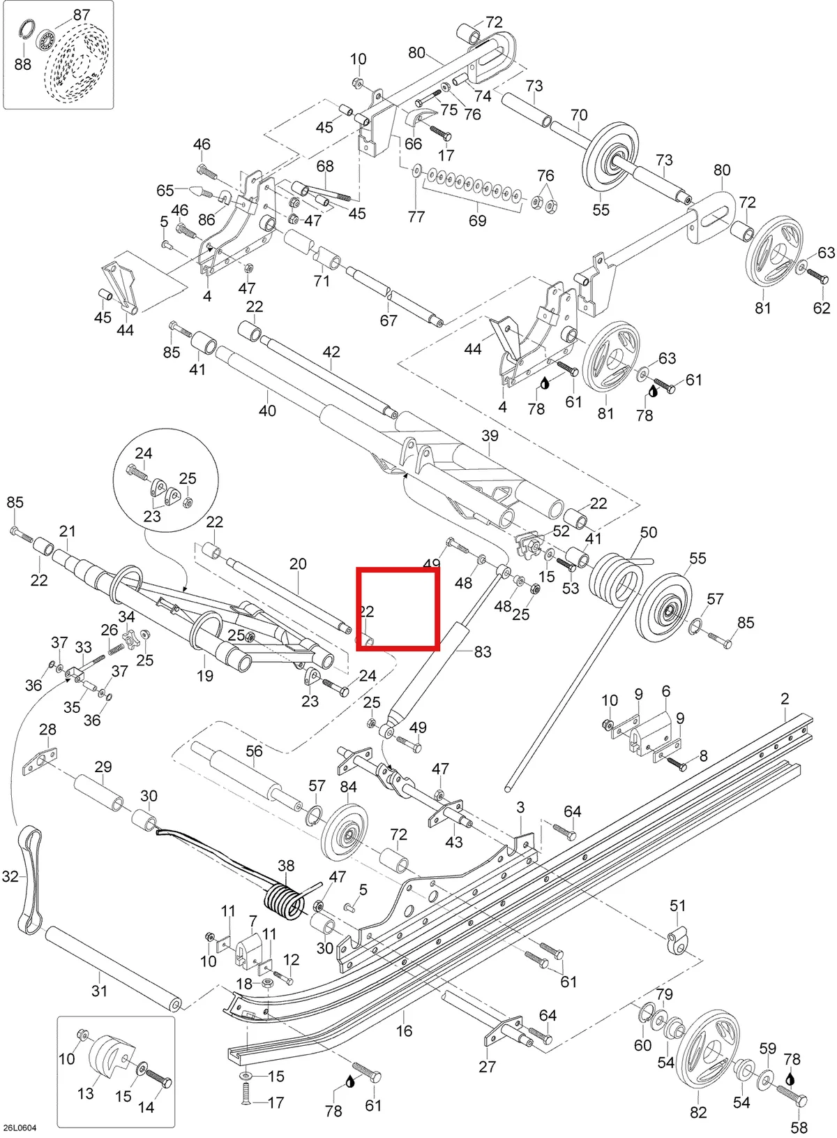 Деталь 5343492 (Деталь Upper Axle L=520) на схеме узла 08- Rear Suspension
