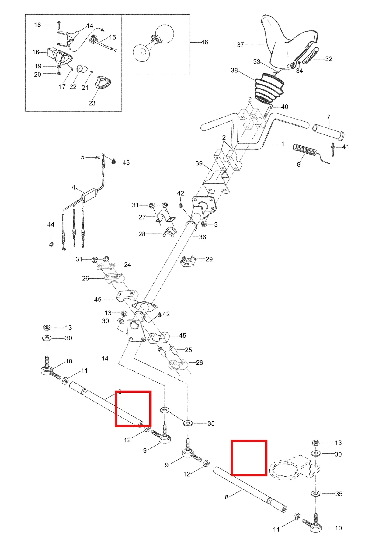 Деталь 5343947 (Подшипник) на схеме узла 07- Steering
