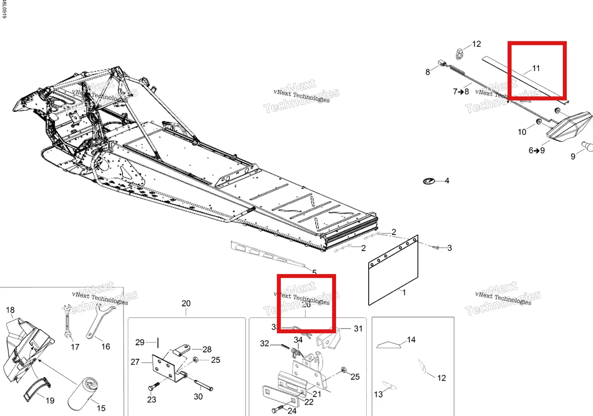 Деталь 5344156 (Деталь Hitch Weld) на схеме узла 2009 Ski-Doo Expedition TUV 600 H.O. SDI REV-XU Utilities