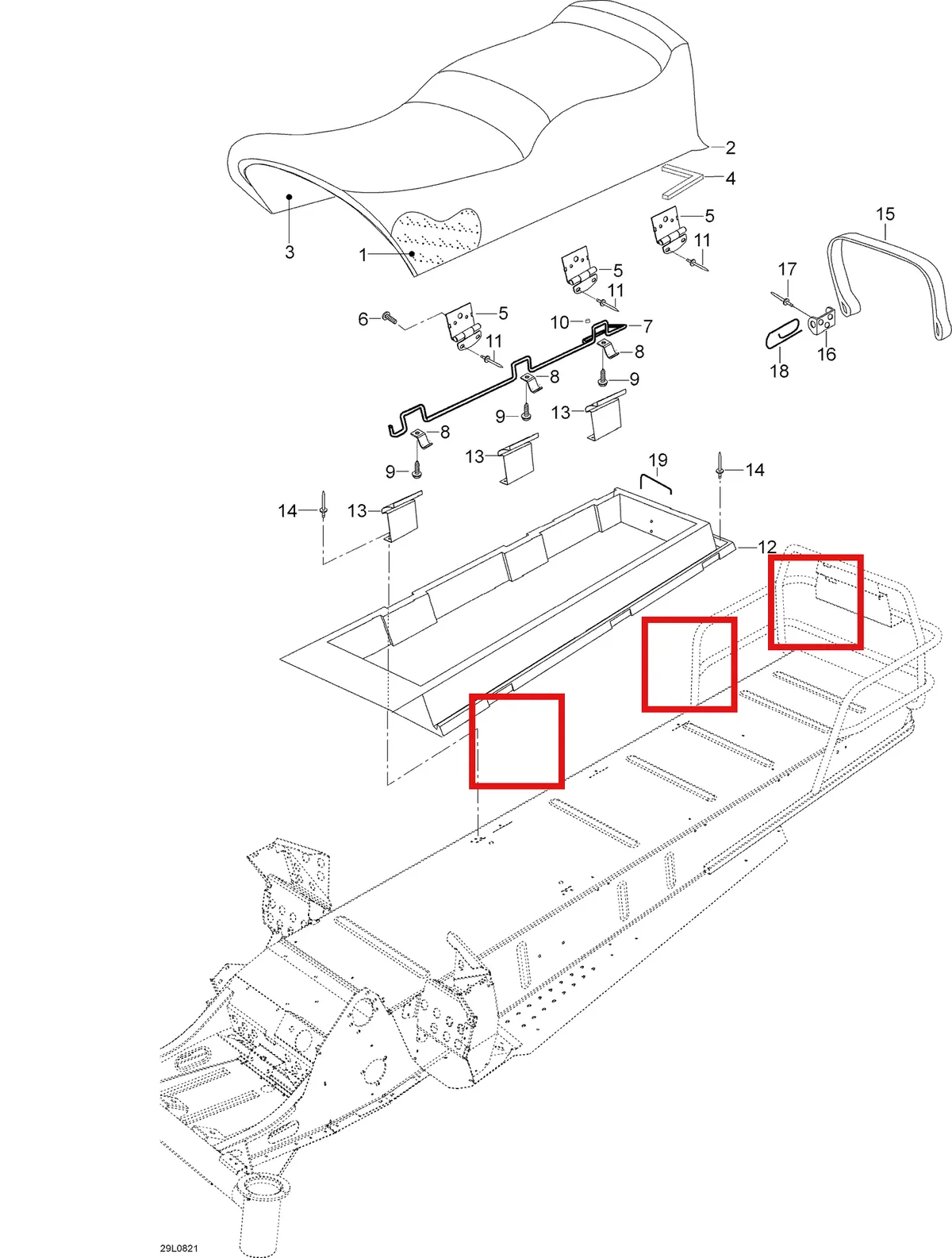 Деталь 5345195 (Деталь Locking Device) на схеме узла 09- Seat