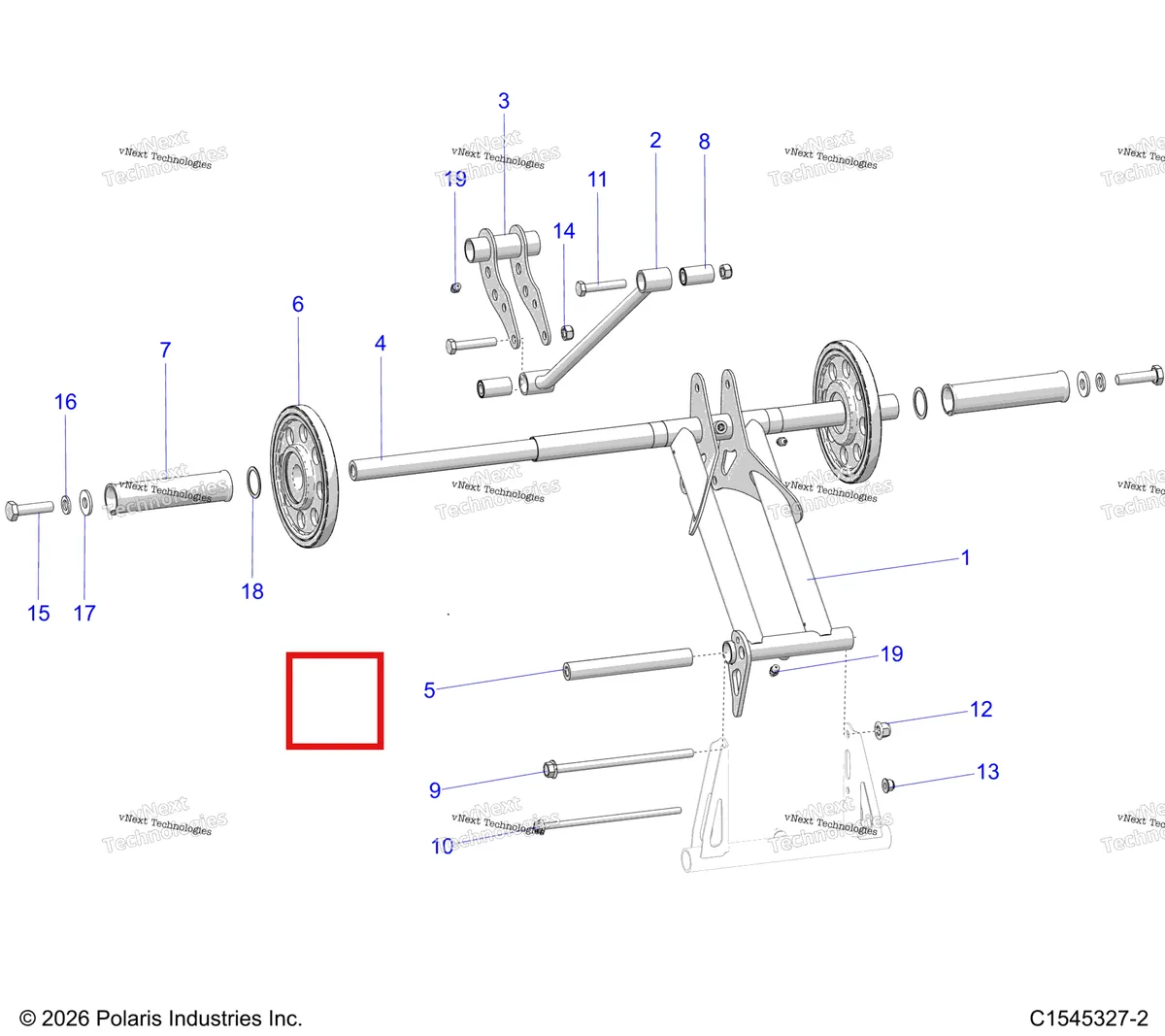 Деталь 5345497 на схеме узла Suspension, Torque Arm, Rear S27tfb6r