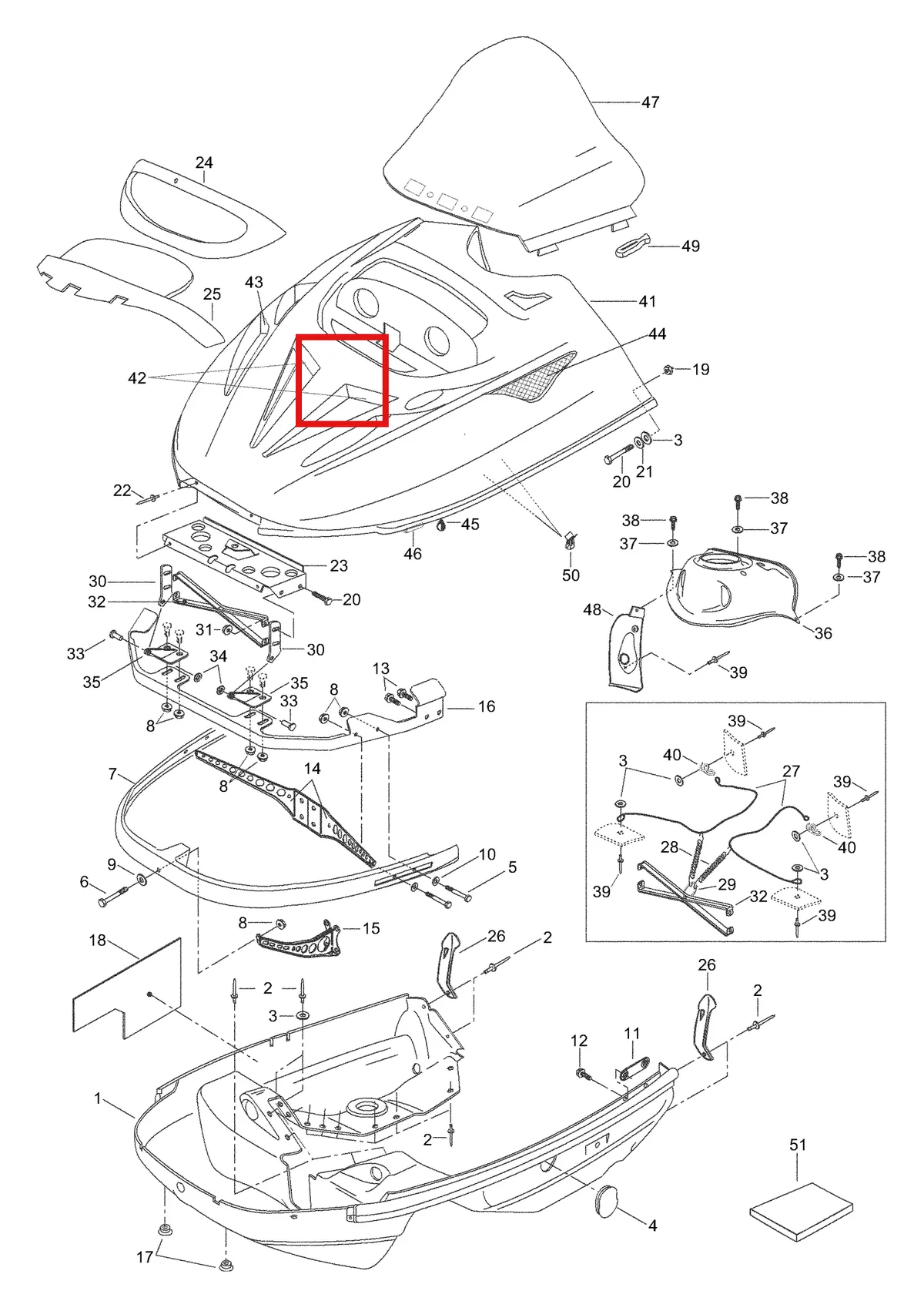 Деталь 5345686 (Деталь Lower Grill, L.h.) на схеме узла 09- Hood